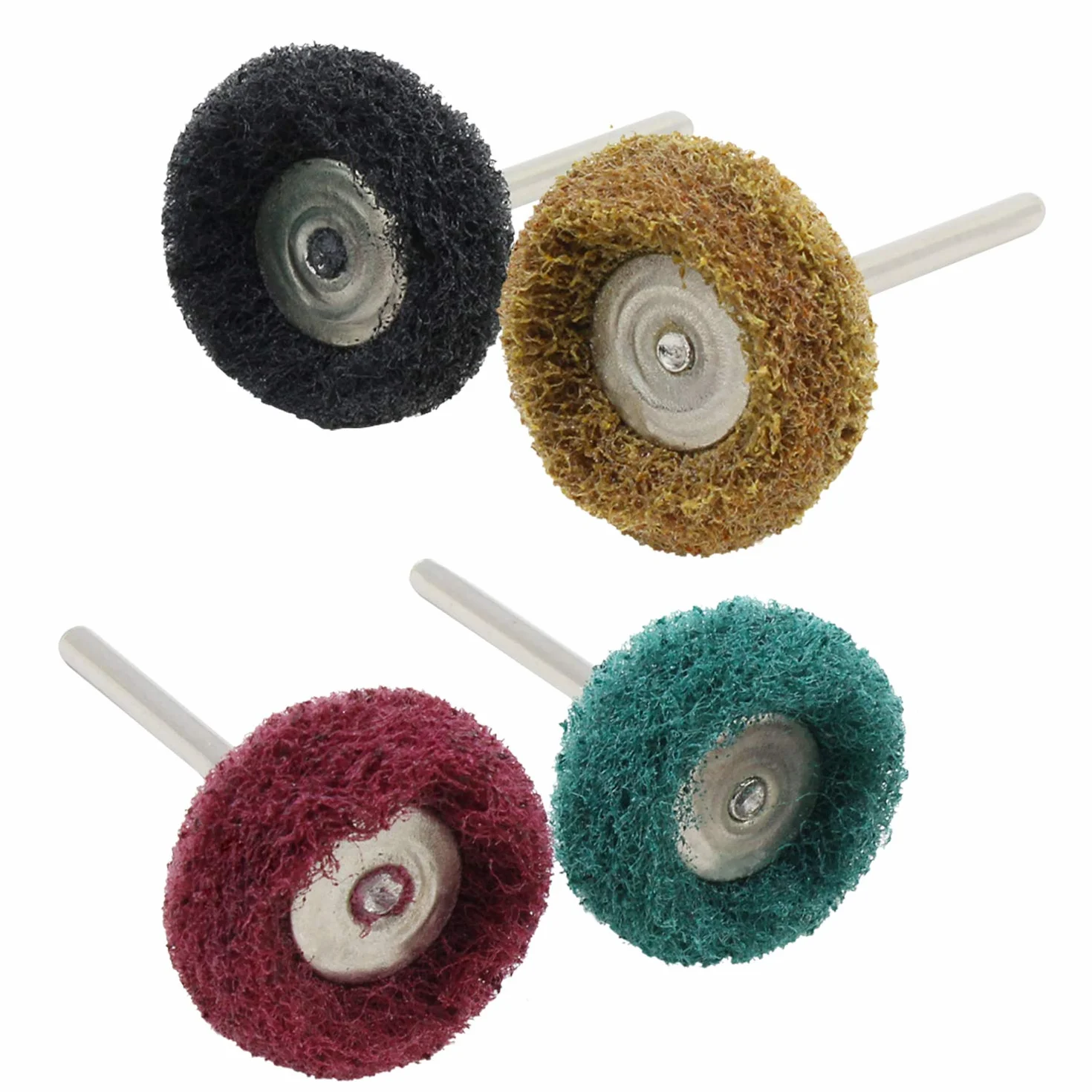 HSeaMall 40 szt. tarcze polerskie polerskie polerskie polerskie brązowe 2,5 cm 80ziarnistość 150 ziarnistość 240 ziarnistość 300 Grit do akcesoriów narzędzia obrotowe (40 szt. ścierka tarcza polerska)