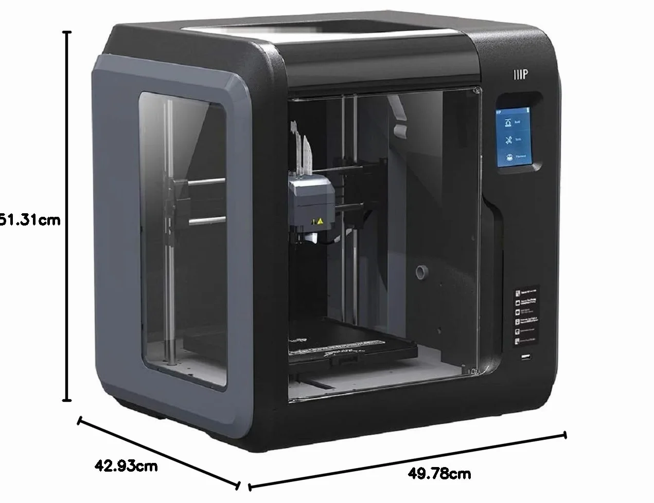 Monoprice MP Voxel 3D Printer Fully Enclosed Wi-Fi ekran dotykowy 8 GB pamięć włączona chmura polarna