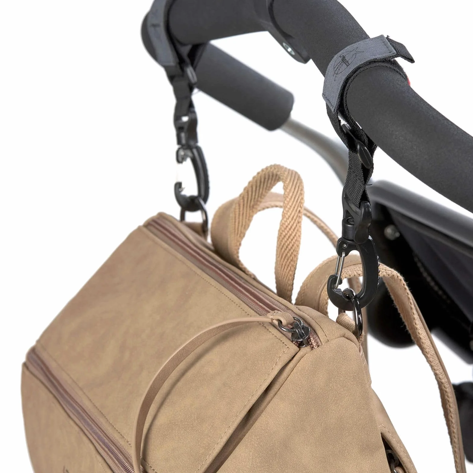 LÄSSIG Plecak do przewijania dla niemowląt, torba do przewijania ze skóry wegańskiej/Tender Backpack Camel, 1 sztuka (1 opakowanie)