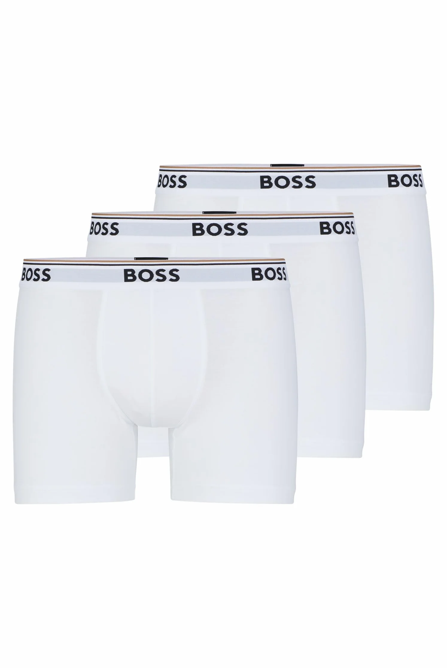 BOSS bokserki męskie, White100, M, 3 pary