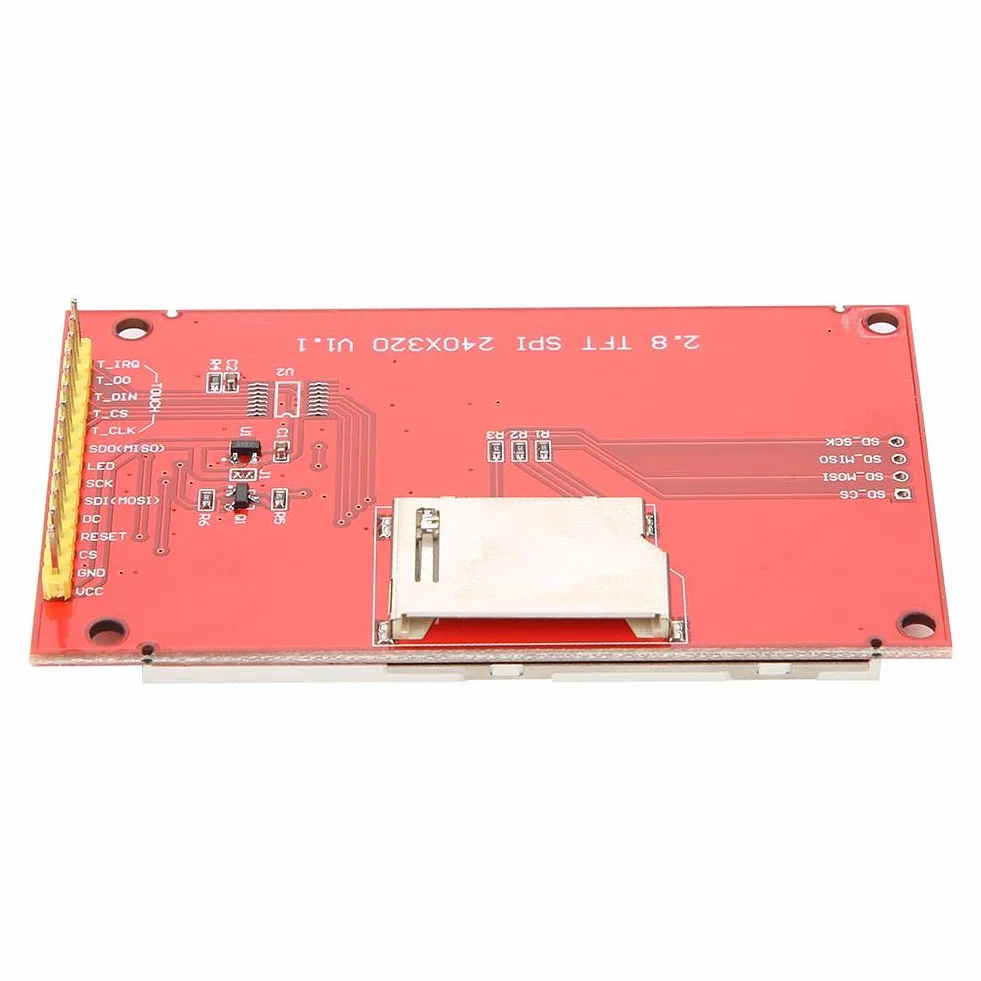2,8 Zoll ILI9341 240x320 5 V / 3,3 V TFT SPI LCD-Anzeigemodul Serieller Anschluss LCD-Touchscreen-Modul Farbdisplay, Unterstützung 65K-Farbdisplay(mit Berührung)