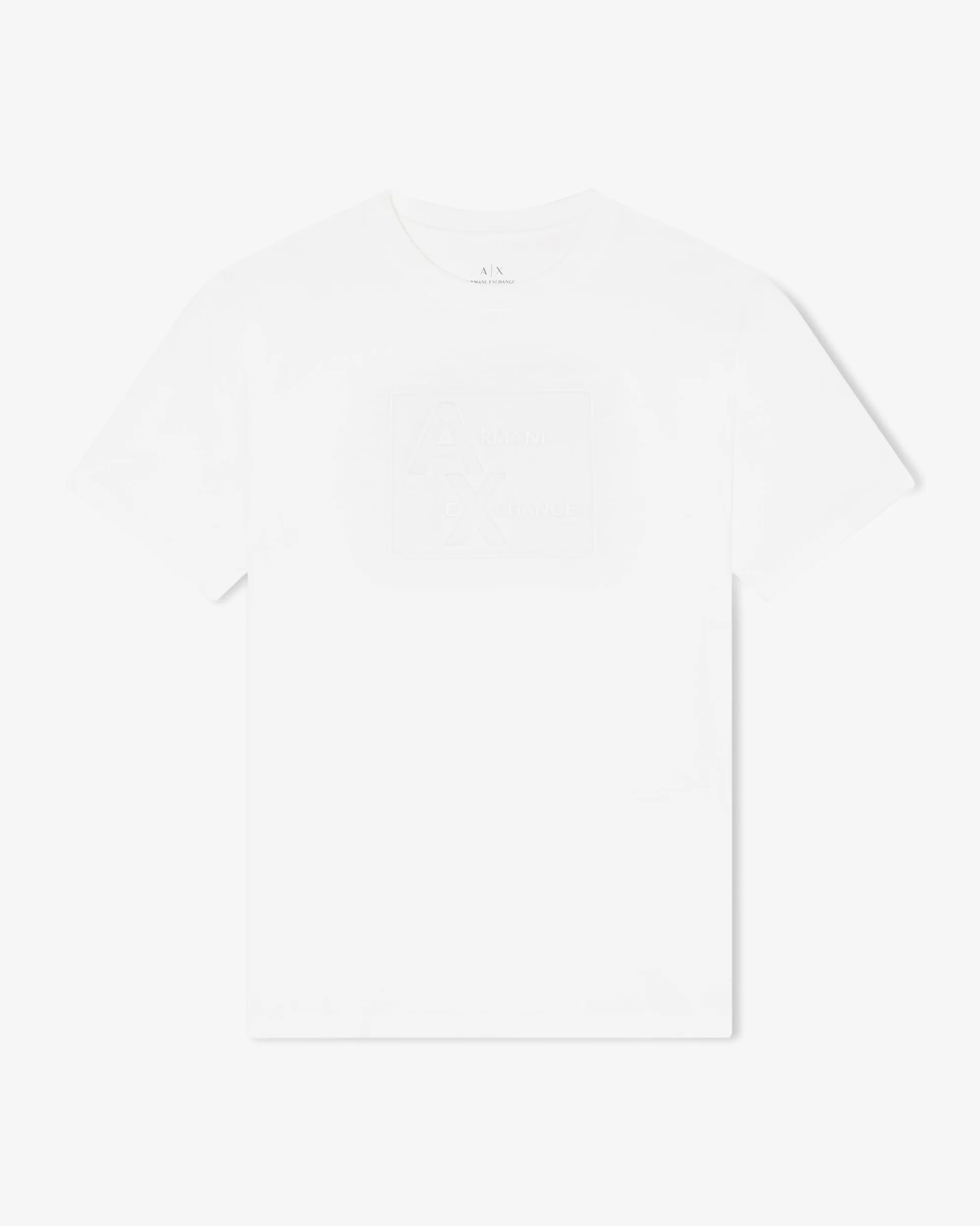 Armani Exchange Koszulka Mężczyźni Short Sleeve Tone On Tone Logo Round Collar