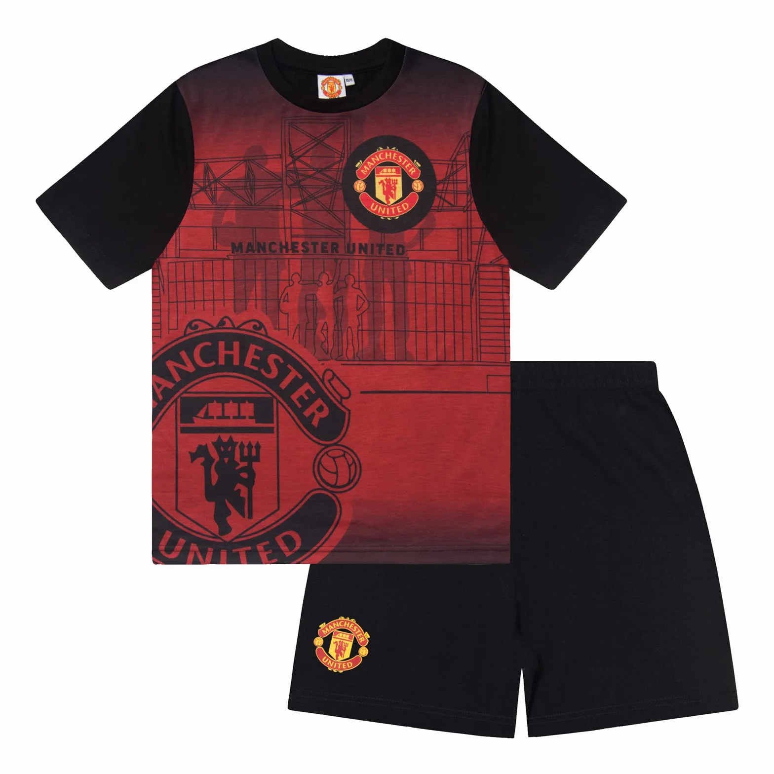 Manchester United F.C. - Krótka piżama chłopięca - na prezent - oficjalne gadżety i akcesoria piłkarskie
