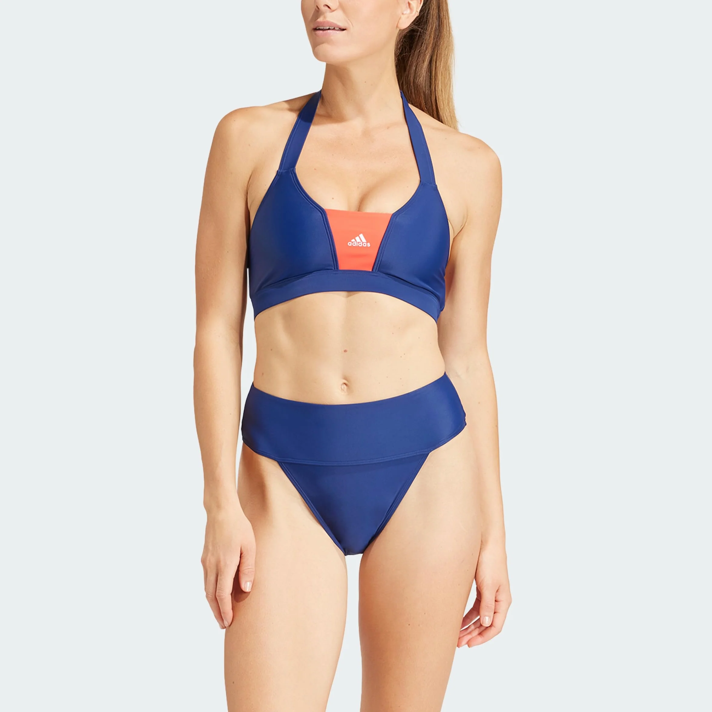 adidas Kobiety Sportswear Colorblock Bikini, Dark Blue/Bright Red, XS