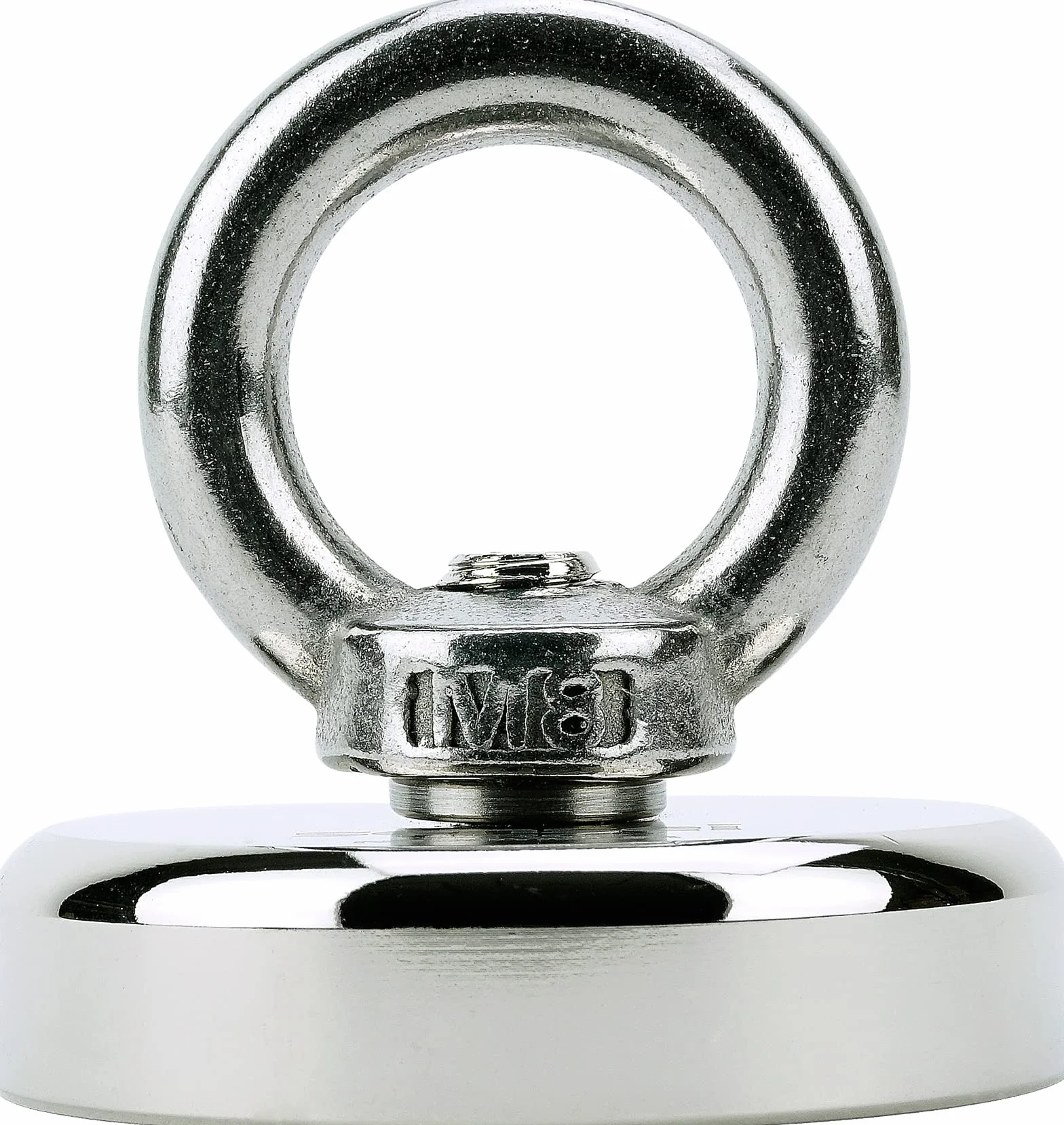 Magnes SENSEI 80 kg, Magnes Neodymowy N52 z Uchwytem Górnym, Ø4,8 x H1,2 cm, Bardzo Silny Magnes Neodymowy do Domu, Warsztatu, Połowów w Wodzie