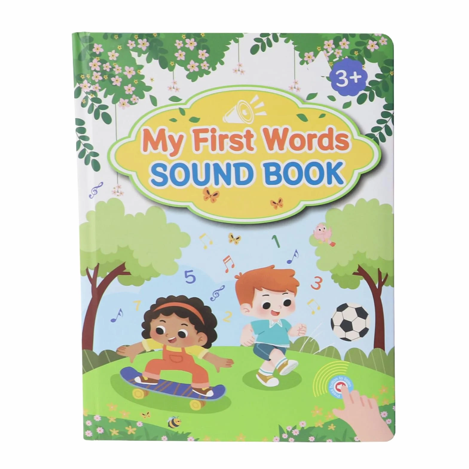 Talking Word Book , Educational Interactive Books, English Words Learning Tool, Fun Sound Learning Toy, Language Development Aid for Children, Preschoolers, 7.8x10.55 inches