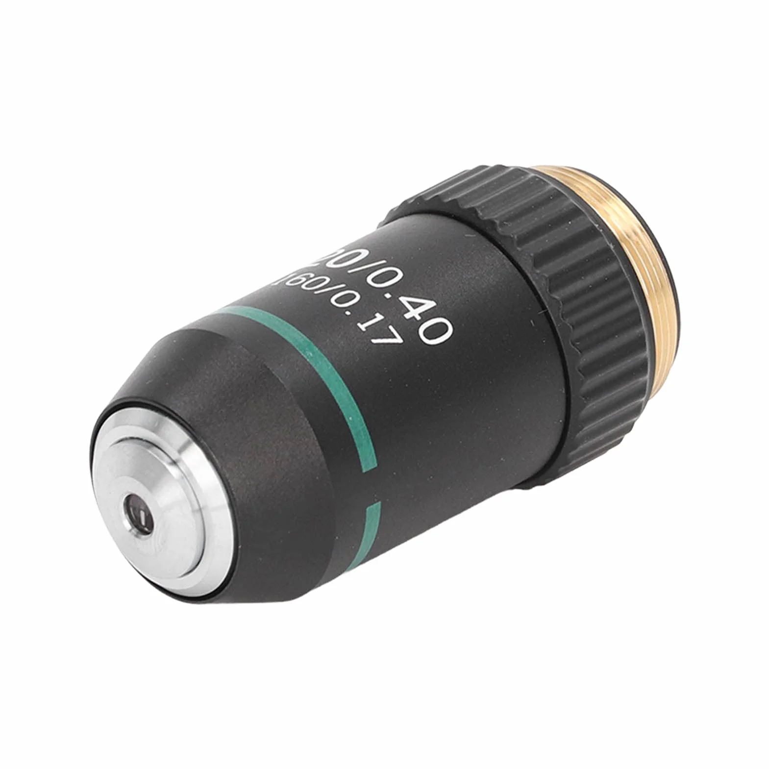 Obiektyw 20X, Obiektyw Mikroskopu Achromatycznego 20X Mosiądz Chromowany Obiektyw Obiektywu Mikroskopu 20X Interfejs 20.2mm dla Soczewek Mikroskopowych