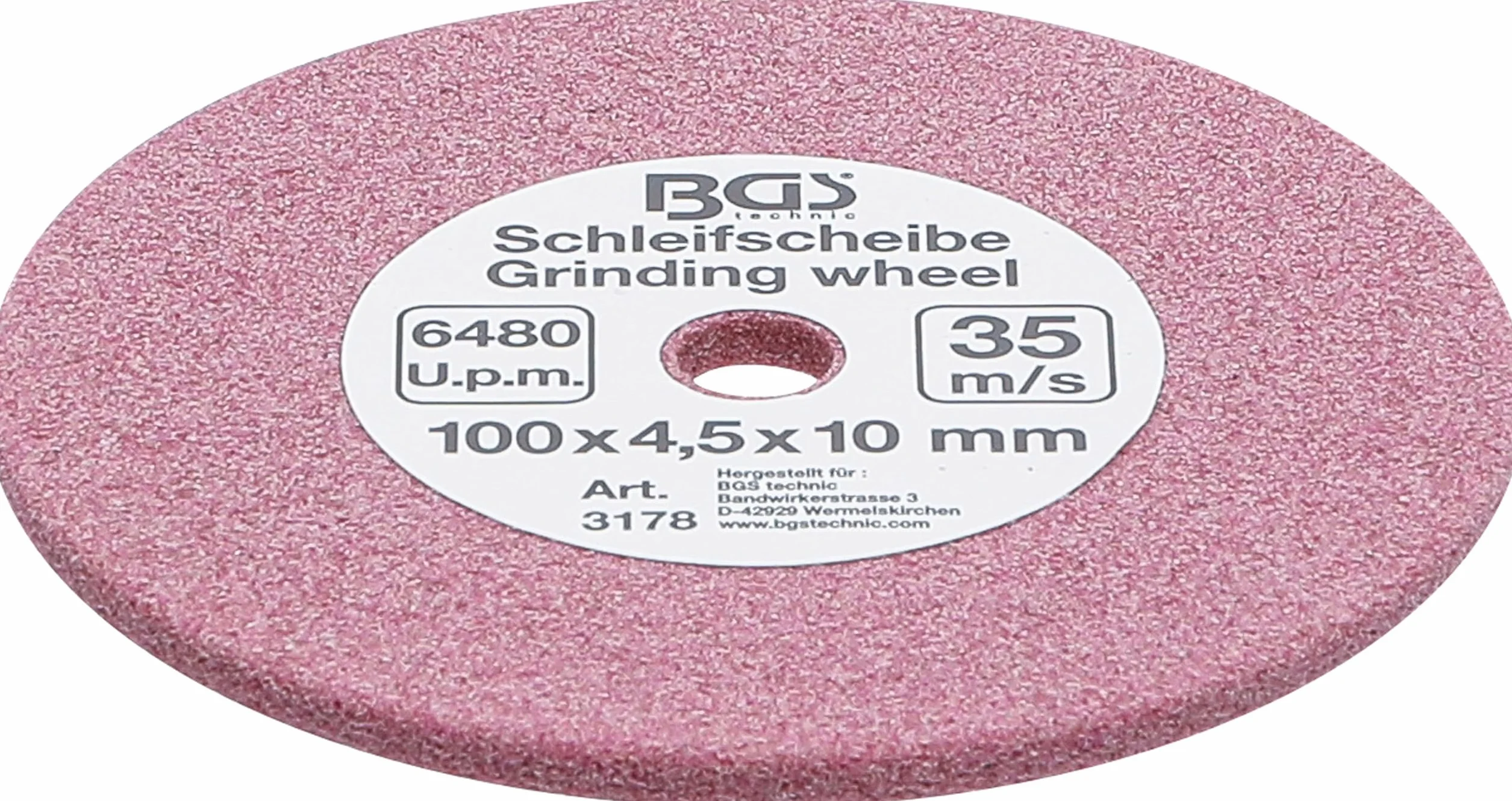 BGS 3178 | Tarcza szlifierska | do BGS 3180 | Ø 100 x 4,5 x 10 mm