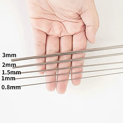 20 szt. 50 cm drut sprężynowy ze stali nierdzewnej - 0,2-3 mm (0,8 mm)