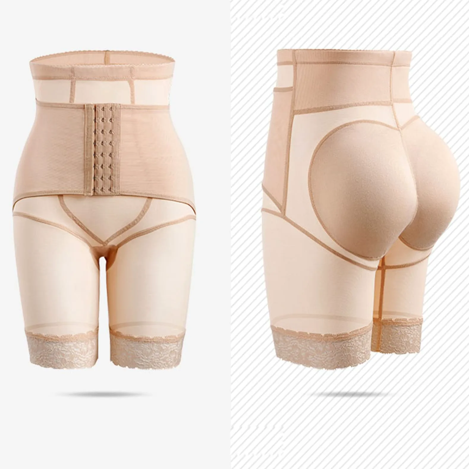 TTDGYYXW damskie majtki podnoszą pośladki bielizna modelująca biodra wzmacniają wyściełane majtki booty wysokie udo szczuplejsze