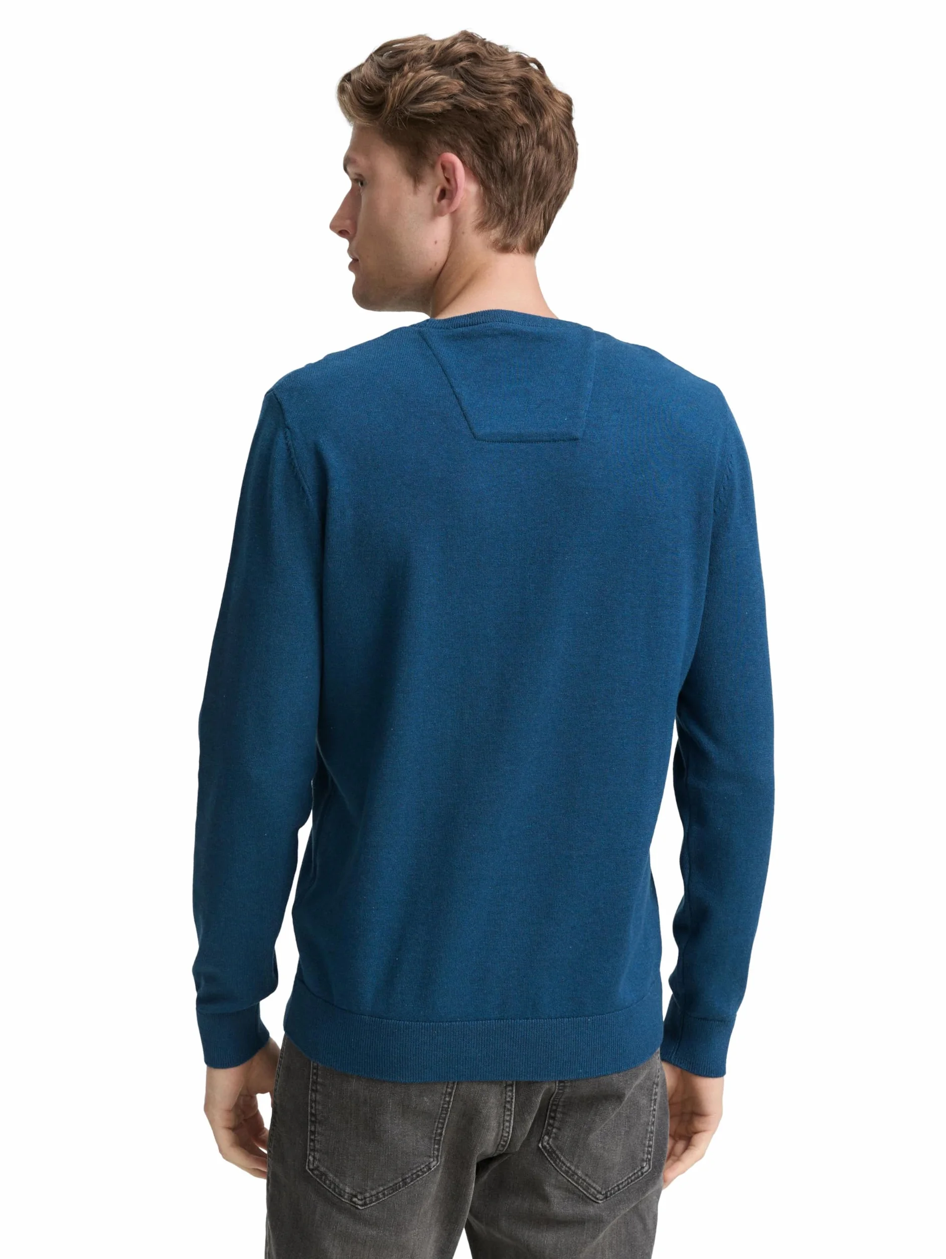 TOM TAILOR Sweter z dzianiny z okrągłym dekoltem Mężczyźni 1012819