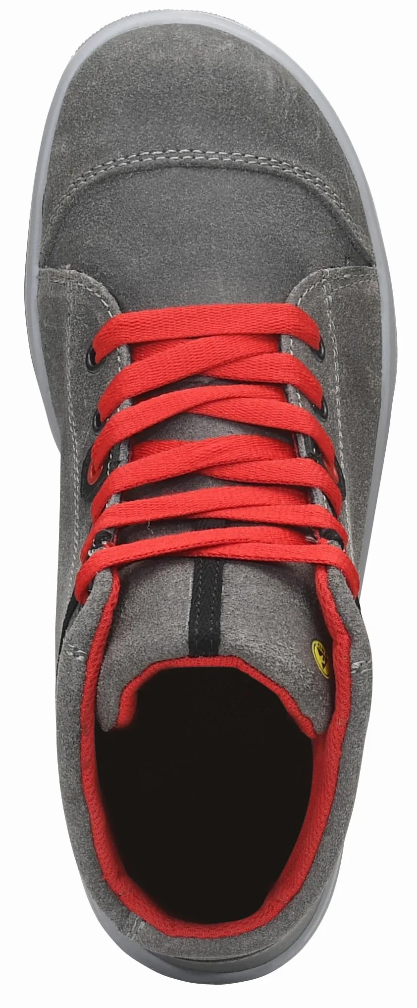 ELTEN Uniseks Elten Sicherheitsschuhe Vintage Mid Esd S3, Herren, Sportlich, Sneaker, Leicht, Grau/Rot, Stahlkappebuty ochronne