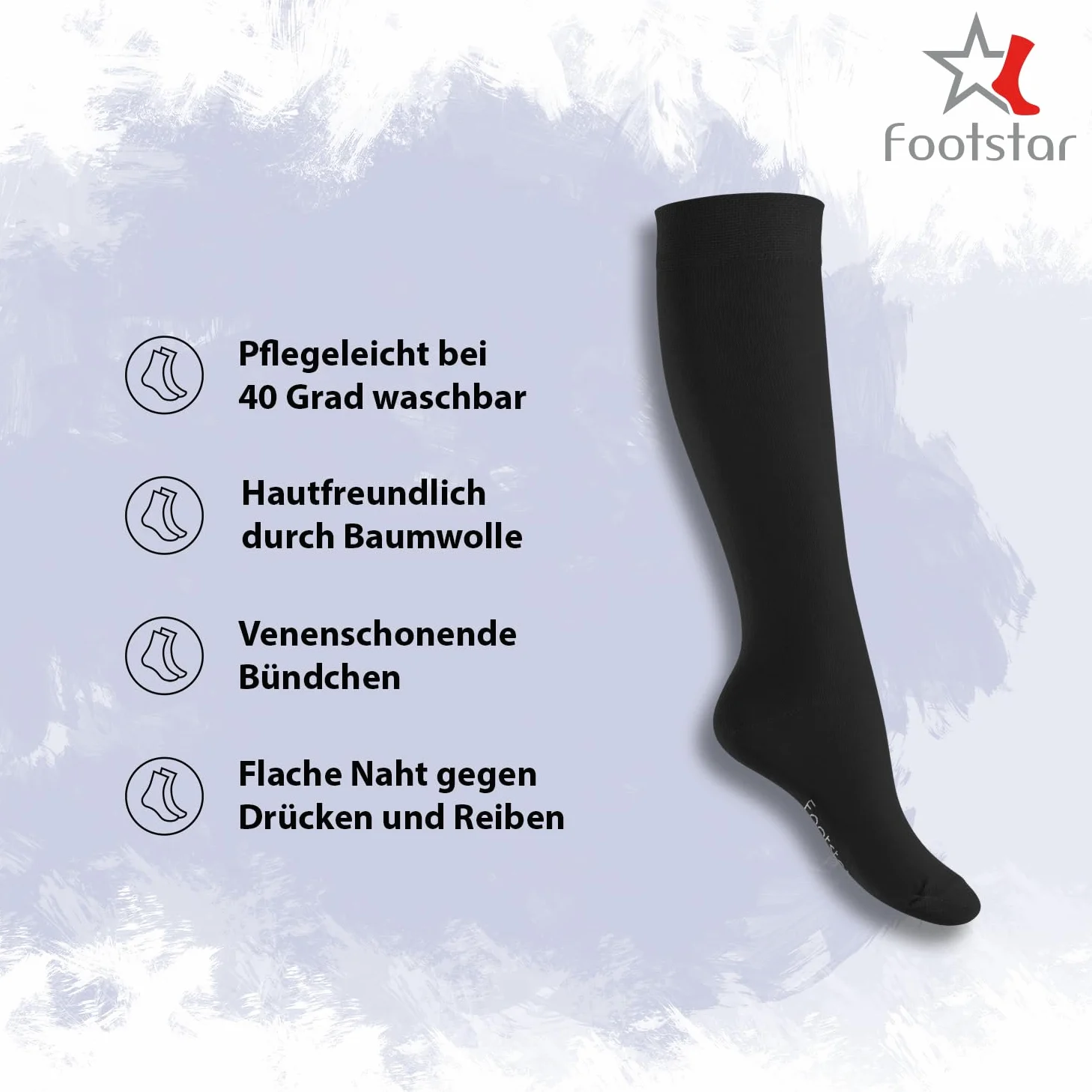 Footstar Everyday 5 par podkolanówek dla kobiet i mężczyzn długie skarpety do kolan