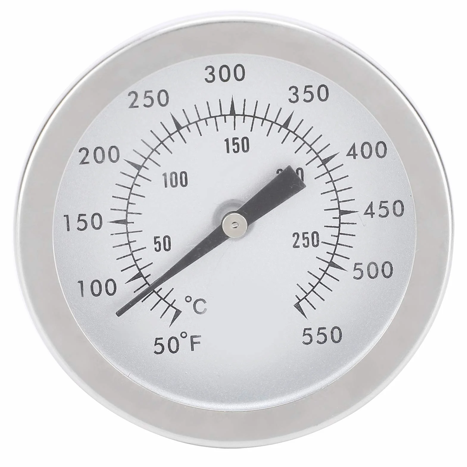 Termometr bimetaliczny grillowy 50-550°F, wskaźnik temperatury ze stali nierdzewnej, gwint 5/16 UNC, do grilla, pieca i pieczenia