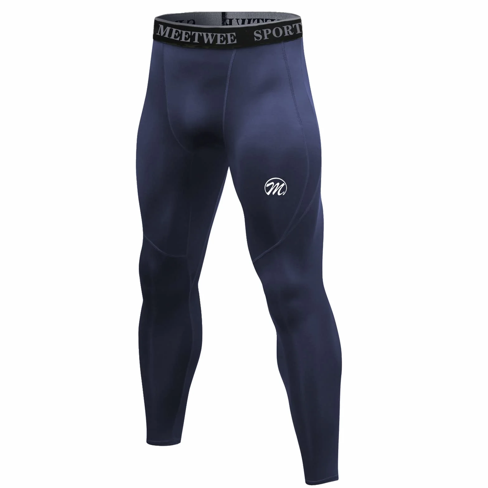 MEETWEE Męskie spodnie kompresyjne sportowe legginsy do biegania oddychające