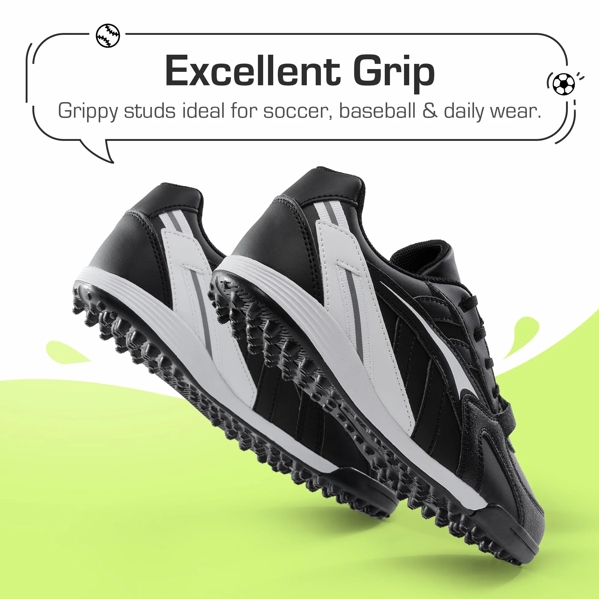 DREAM PAIRS Chłopcy dziewczęta piłka nożna korki dzieci młodzież baseball softball korki outdoorowe trampki dla małych/dużych dzieci/maluchów