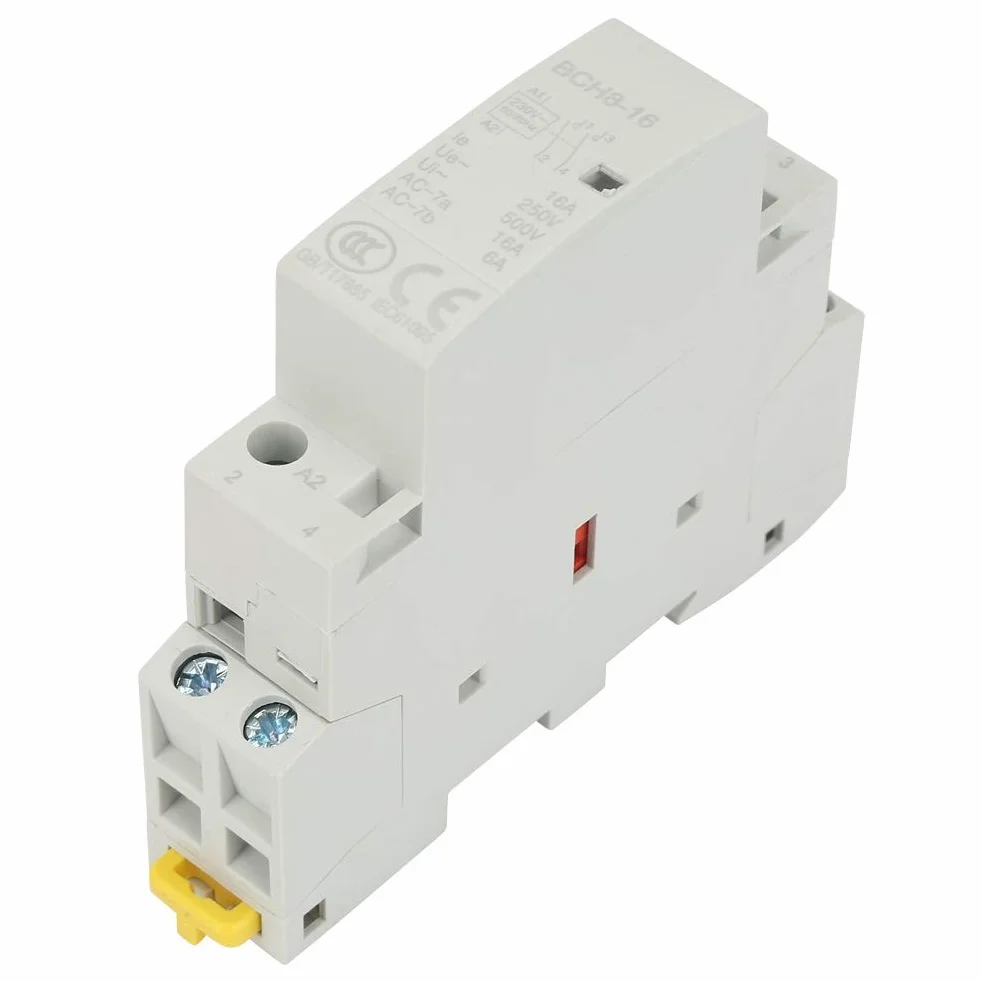 2P 16A 220V/230V HZ DIN Rail Stycznik domowy AC uniwersalny, normalnie otwarty uchwyt na szynę DIN