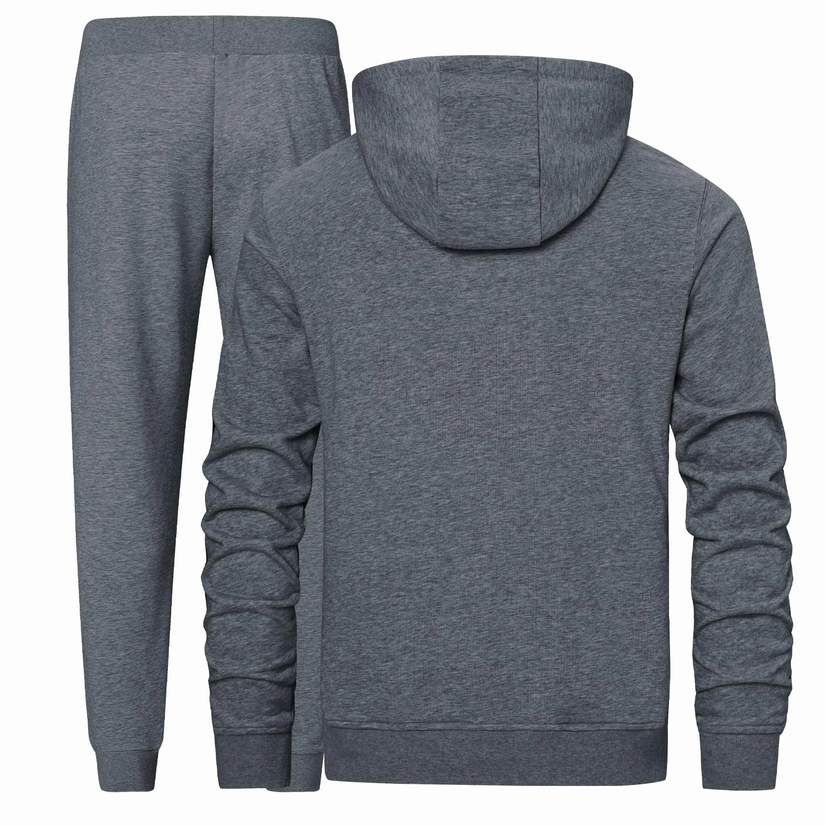 W JIANWANG Męski dres treningowy, bluza z kapturem, bawełna, dres do joggingu, sportowy, wygodny