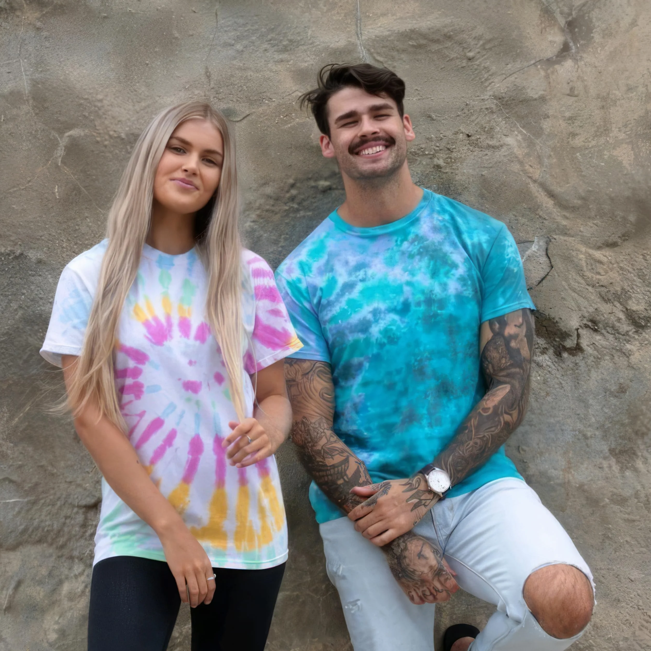 Unisex batik T-Shirt – Neon Rainbow Hippie Shirt dla kobiet i mężczyzn – strój festiwalowy w stylu lat 70. – Tie Dye tęczowa koszulka – bawełniana kolorowa koszulka męska S M L XL XXL 3XL 4XL 5XL