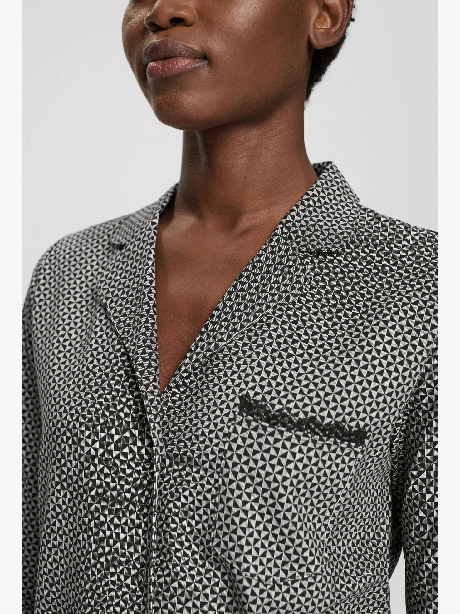 ESPRIT Góra od pidżamy Kobiety Printed Cotton Lace Sus S.shirt_a_l
