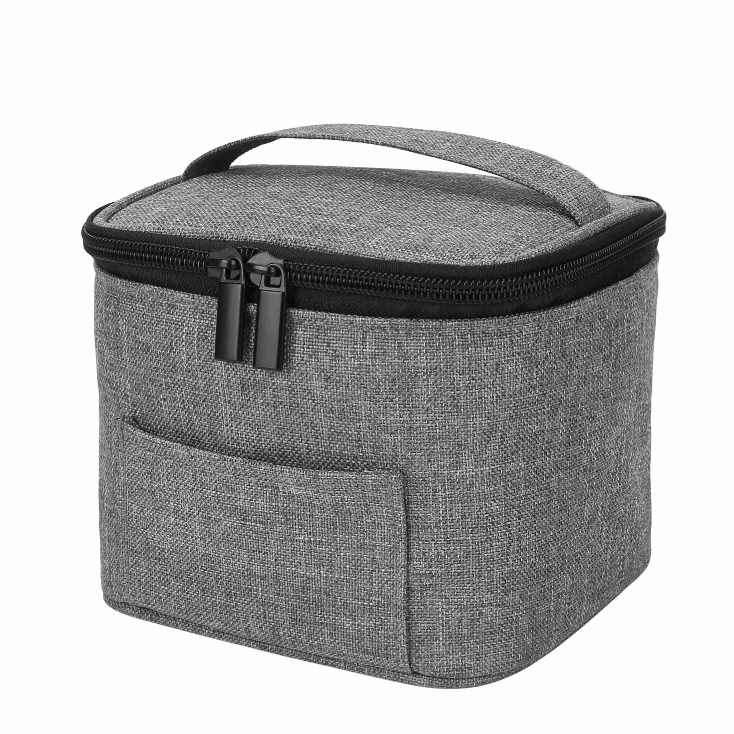 Luxja Torba chłodząca na 4 butelki na mleko matki (150 ml), szczelna torba do transportu mleka (butelki dla niemowląt 120-150 ml), szara
