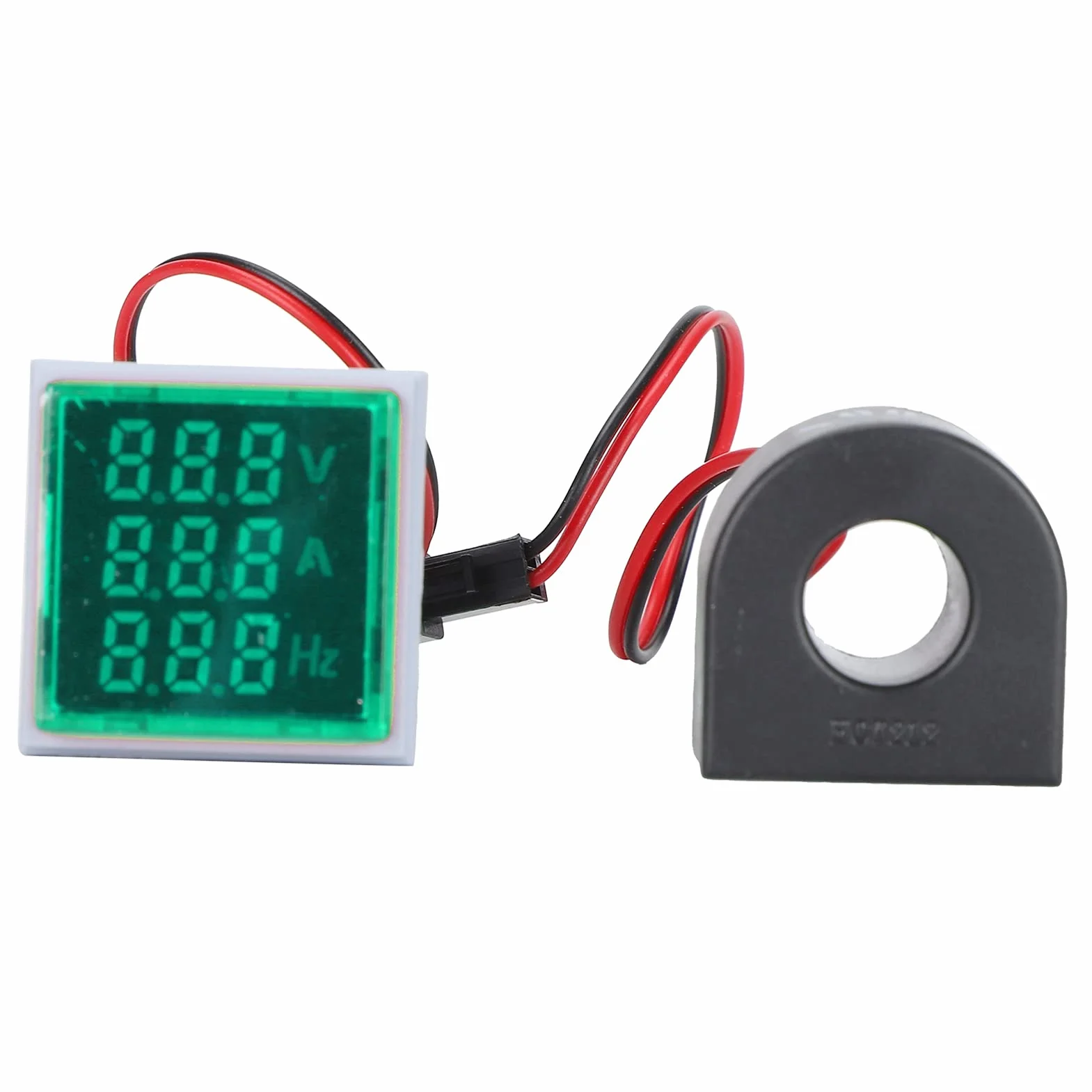 Wskaźnik Sygnału Prądu, 3-wyświetlacz Wskaźnik Sygnału Kwadratowego 60~500V AC AD16-22VAH(Zielony)
