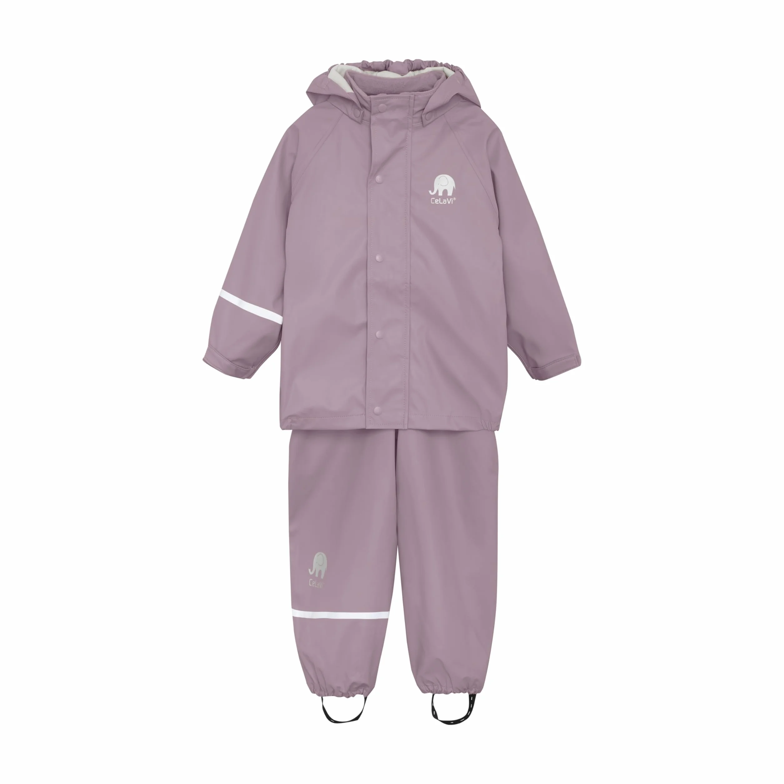 Celavi Unisex Basic Rainwear Set-Solid Pu kurtka przeciwdeszczowa, Mauve Shadow, 100