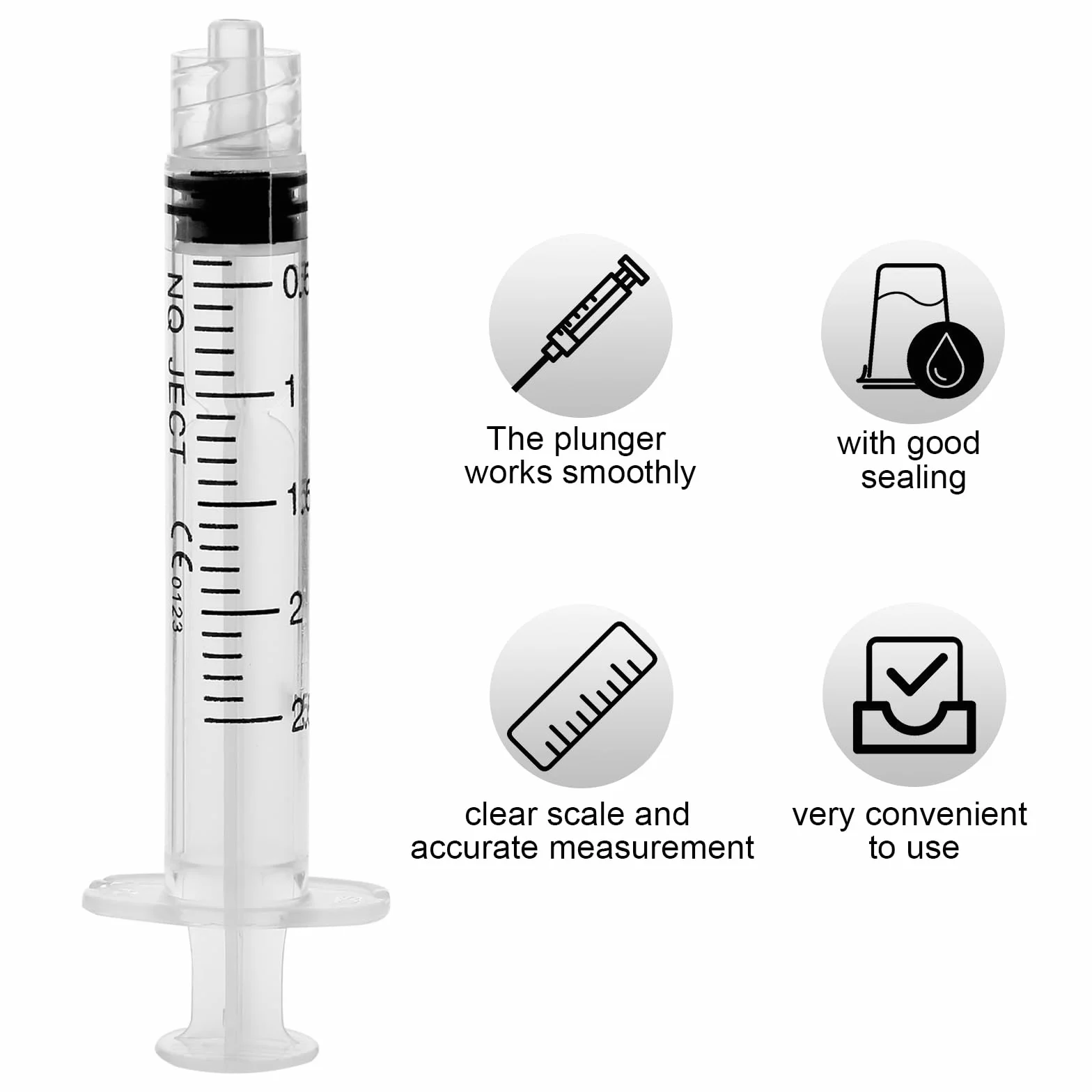 Zestaw strzykawek 2 ml z tępymi igłami 20 g, 10 sztuk, pojedynczo sterylnie uszczelnione tworzywo sztuczne, wielokrotnego użytku, mała plastikowa strzykawka do samodzielnego napełniania, do zastosowań
