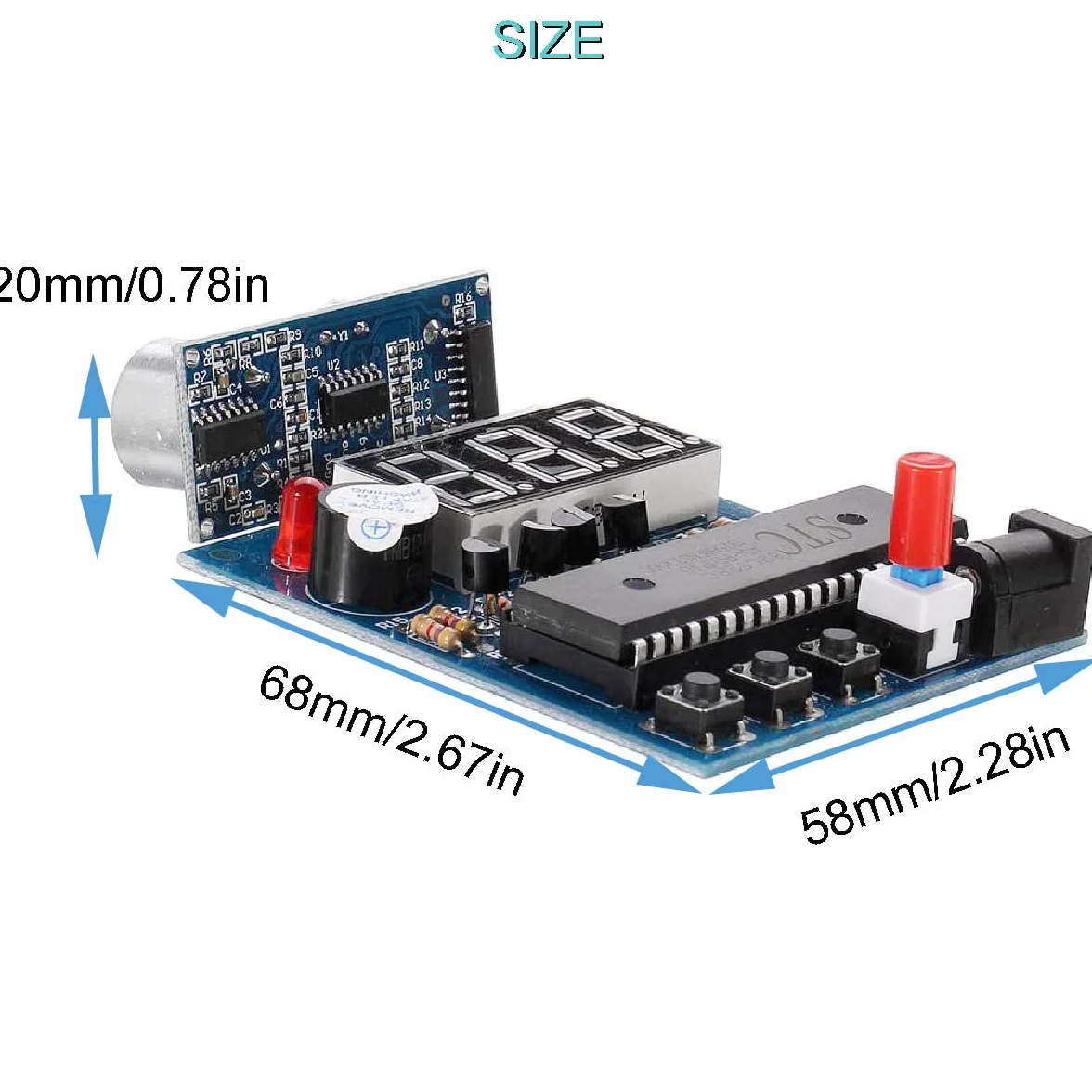 Ultradźwiękowy zestaw do lutowania elektroniki z kablem wtykowym USB do DC pojemnik na baterie HC-SR04 moduł czujnika ultradźwiękowego do lutowania do samodzielnego wykonania