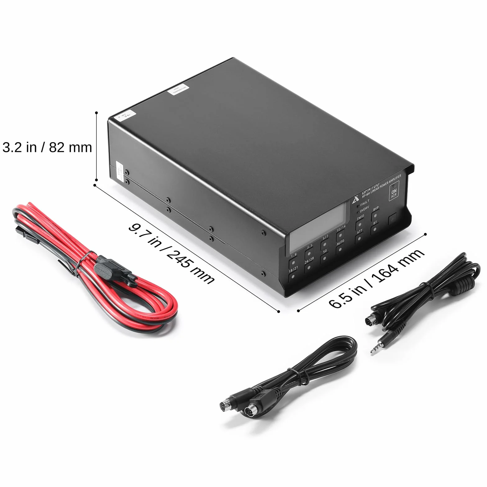 Xiegu GPA100 100 W HF/6 m Wzmacniacz liniowy półprzewodnikowy do radiotelefonów amatorskich QRP, bezprzewodowe sterowanie pasmem Bluetooth dla IC-705, 7-pasmowy wzmacniacz HF, dla G90/X6100/X6200