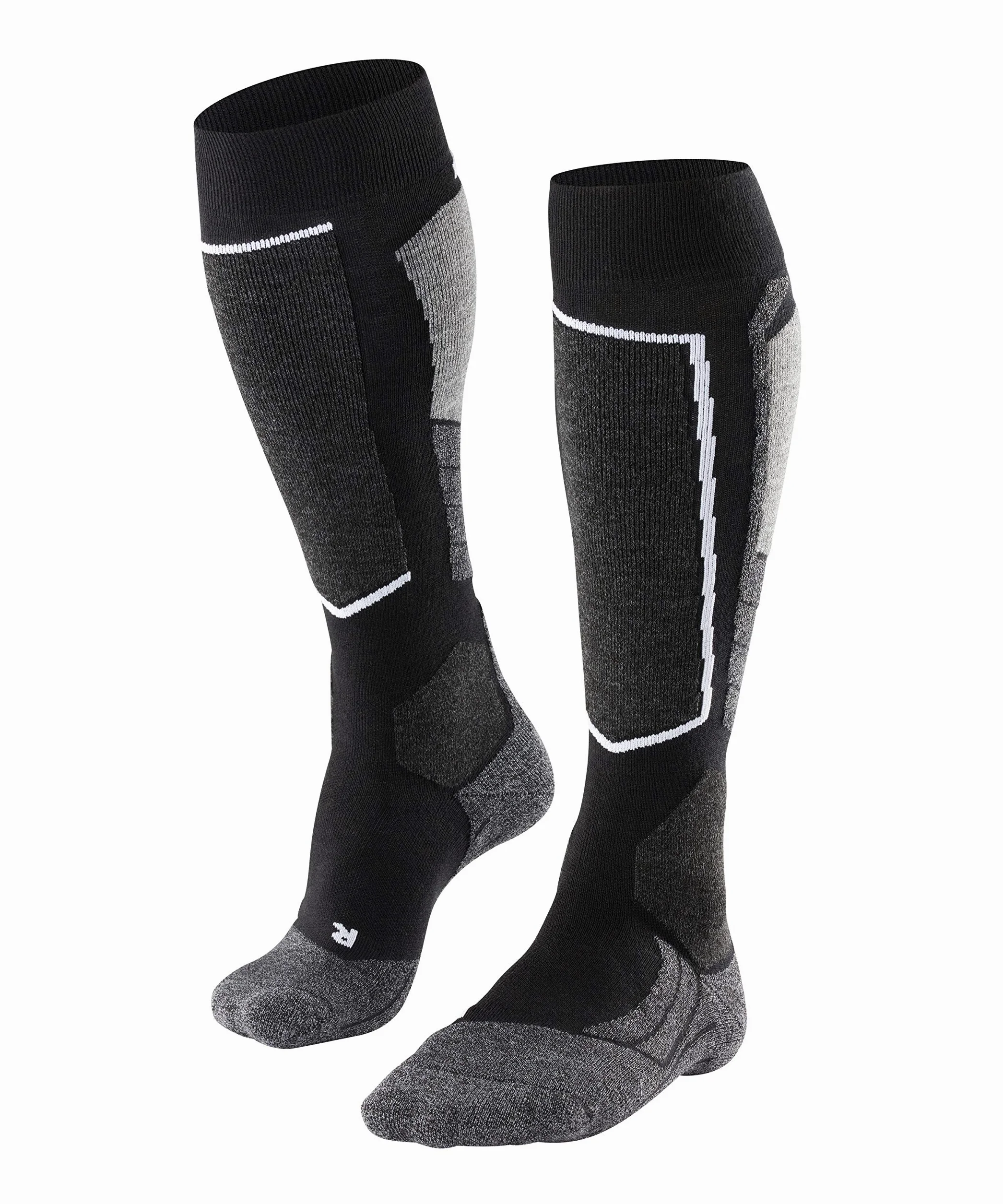 FALKE Skarpety narciarskie SK2 Intermediate W Kh Wełna ciepłe grube 1 Para Czarny Black-Mix 39-40