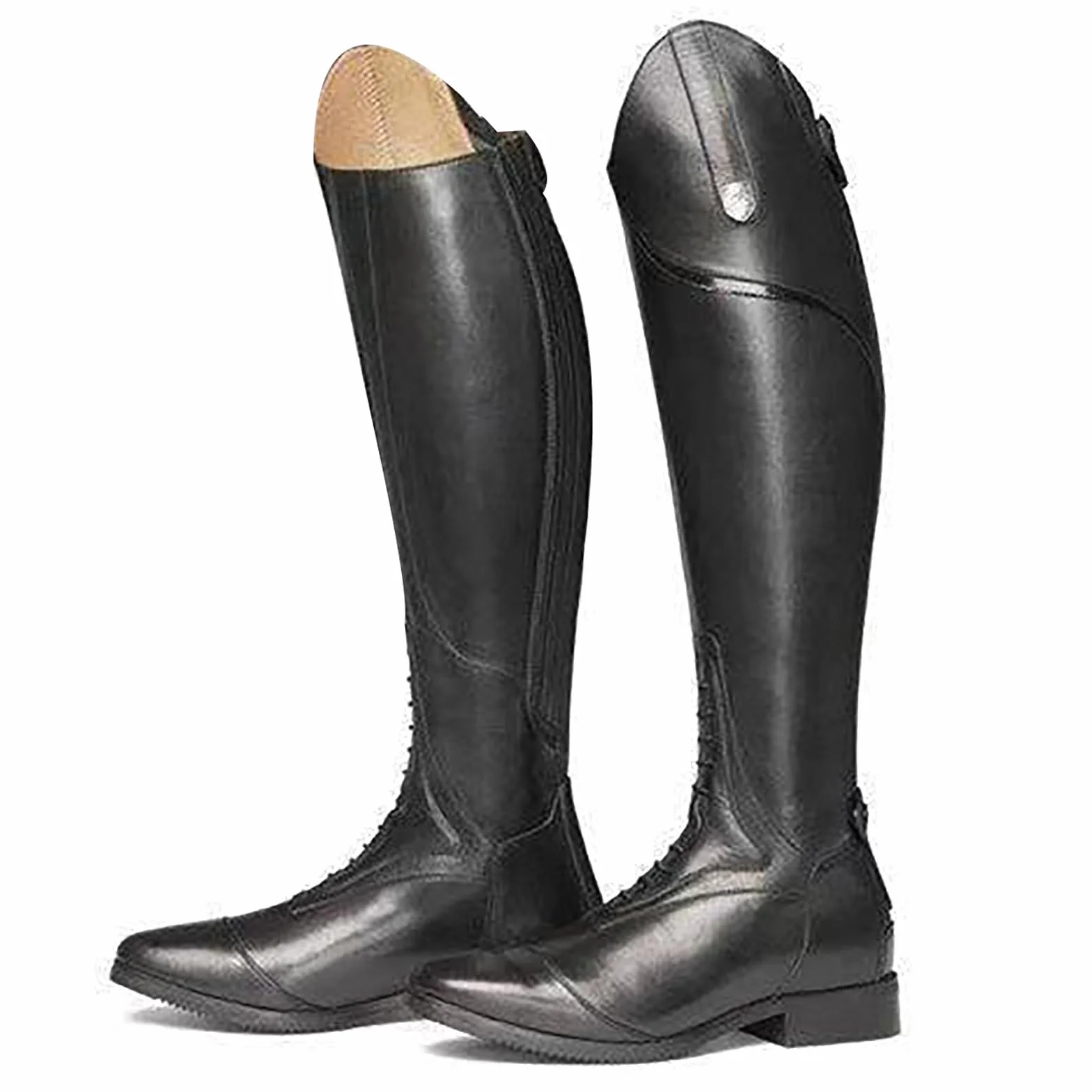 Buty Jeździeckie Wysokie Jesienne 34-48 Antypoślizgowe Zamek Błyskawiczny 3-5cm Czarny