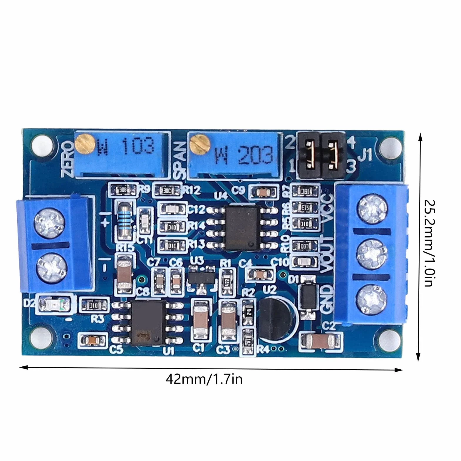 Moduł Konwertera Prądu na Napięcie, 0 do 3,3 V, 0 do 5 V, 0 do 10 V, 4 do 20 MA, 0 do 20 MA Przetwornik Napięcia Moduł Kondycjonowania Sygnału
