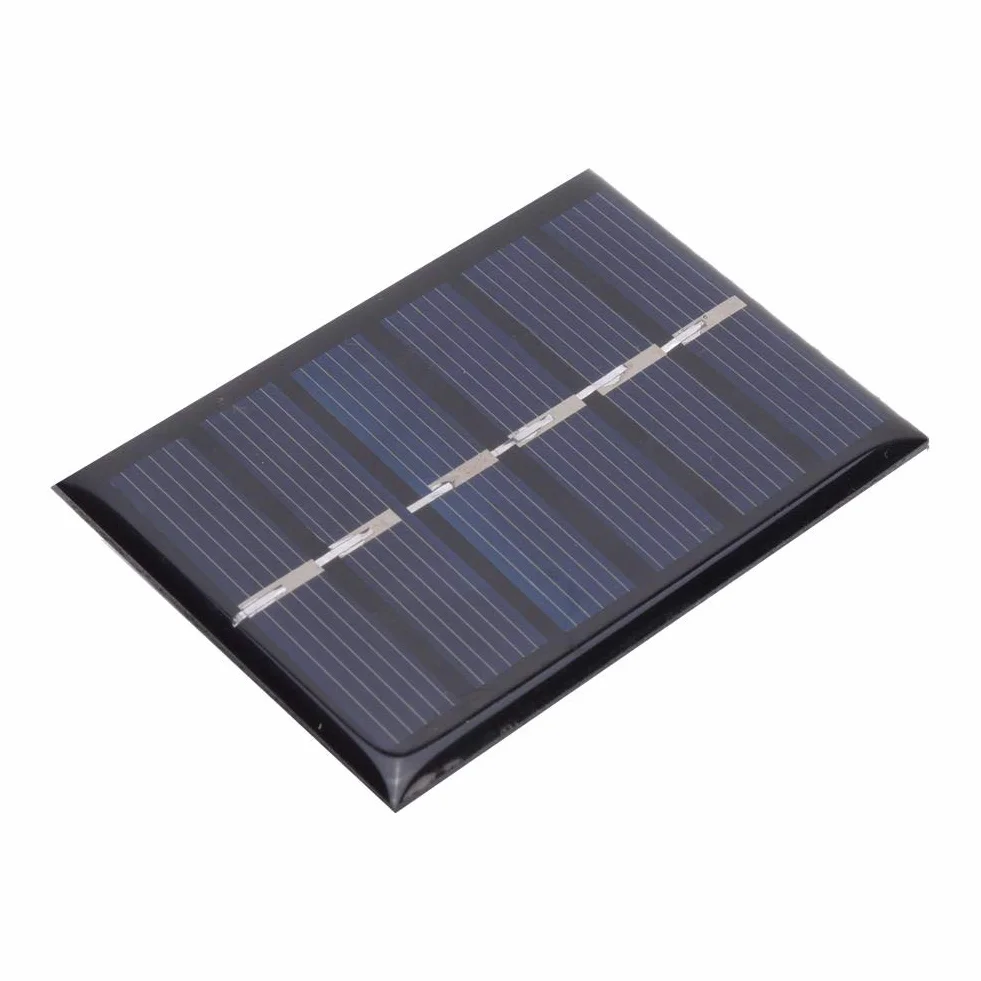 Keenso 4 szt. 3 V, 0,3 W, polikrystaliczny krzem, panel słoneczny, wodoszczelny, "zrób to sam", bezpieczna ładowarka solarna z kablem 65 x 48 mm