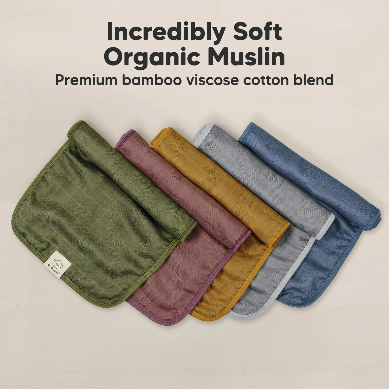 5-Pack Muslin Burp Cloths for Baby Boys, Girls - Baby Burp Cloths, Burp Clothes for Baby Girl, Boy, Neutral Burping Cloths for Babies, Burp Rags, Viscose from Bamboo Cotton Burp Cloth (Corals)