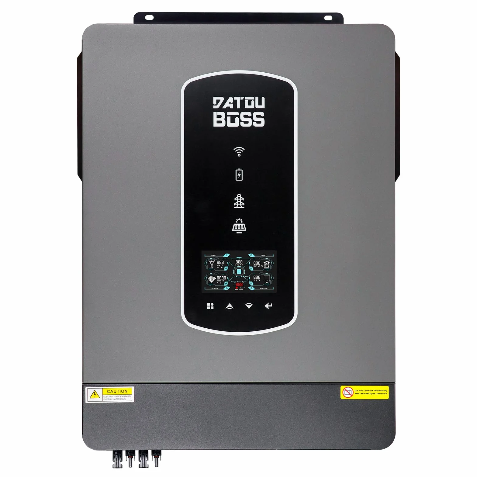DATOUBOSS 10,2KW Hybrydowy Solarny Falownik 48v, Hybrydowy Falownik 48v Czysty Sinus, 48v DC na 220v/230v AC, Z Regulatorem ładowania Solarnym 160A MPPT, do Akumulatorem Ołowiowo-Kwasowym I Litowym