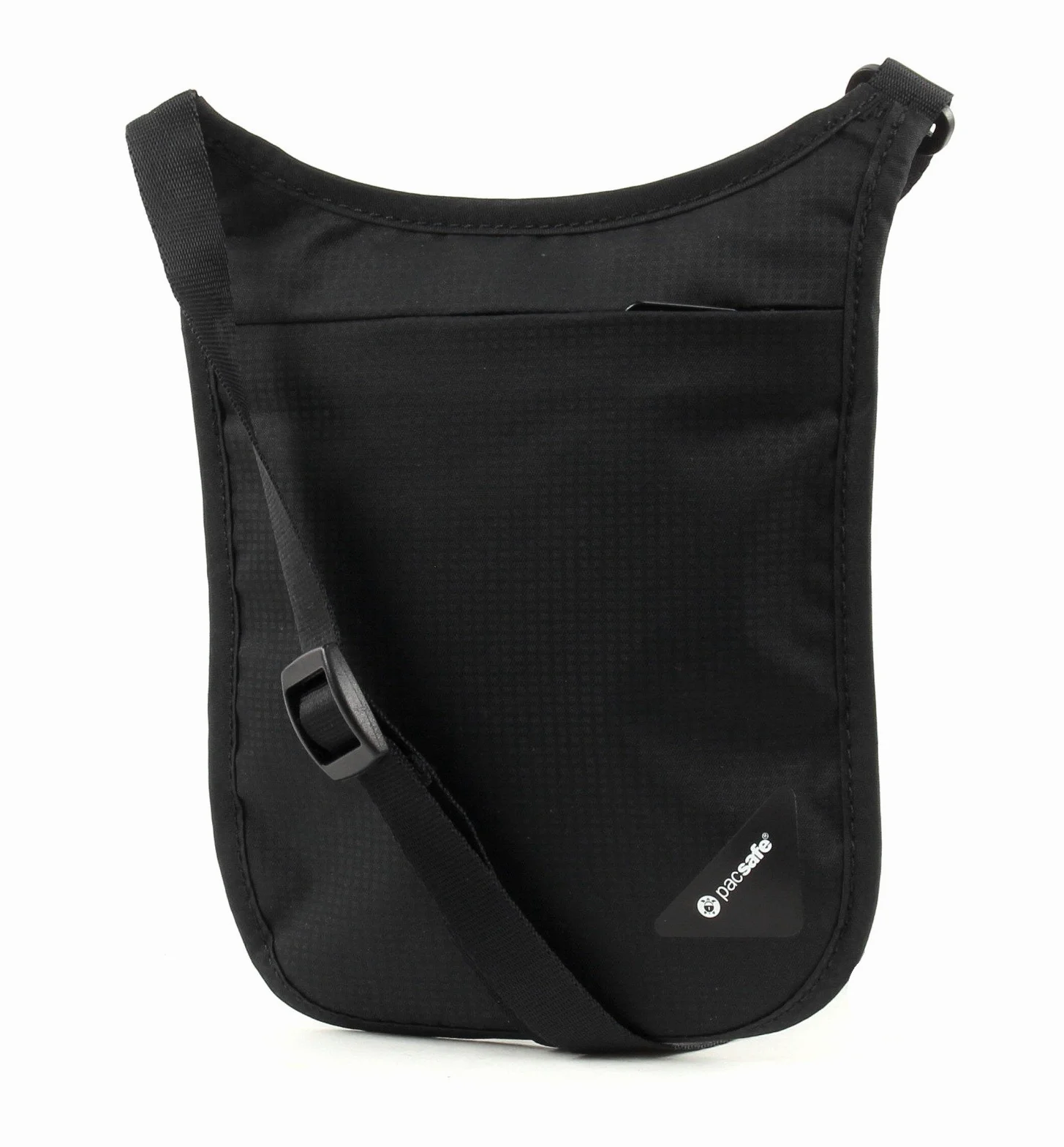 Pacsafe Coversafe V75 Anti-Theft RFID Blokada Torba na szyję, Kolor: czarny, Talla única, torebka na ramię
