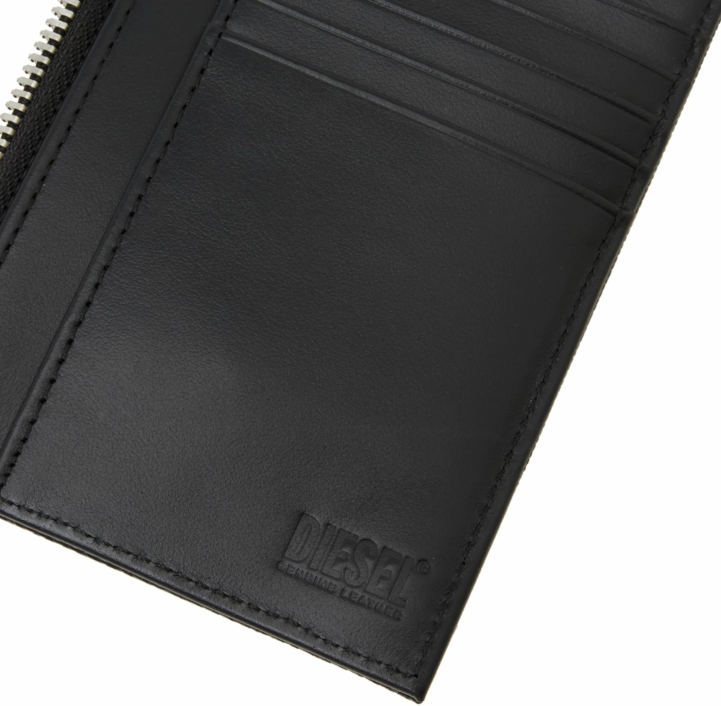Diesel TOUCHTURE Card Holder Coin M Portfel, Akcesoria podróżne-Portfel męski, czarny, jeden rozmiar, Czarny, Talla única