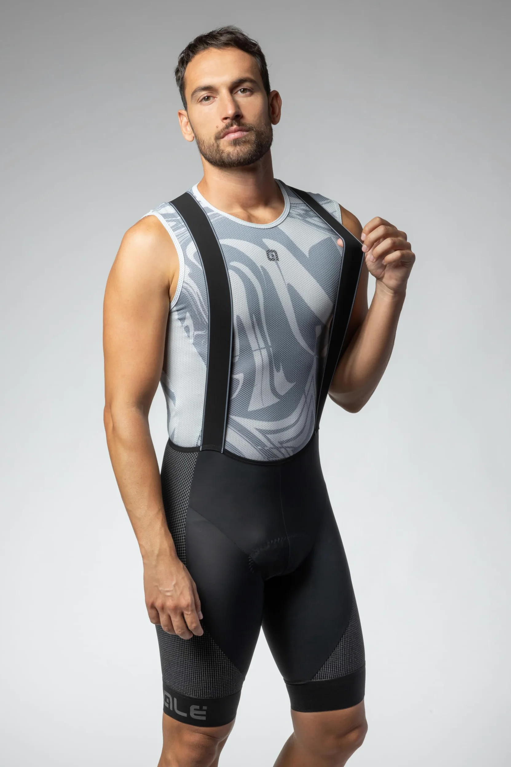 Alé Cycling Męskie spodenki na szelkach R-EV1 Pro Race Strong Black, XL