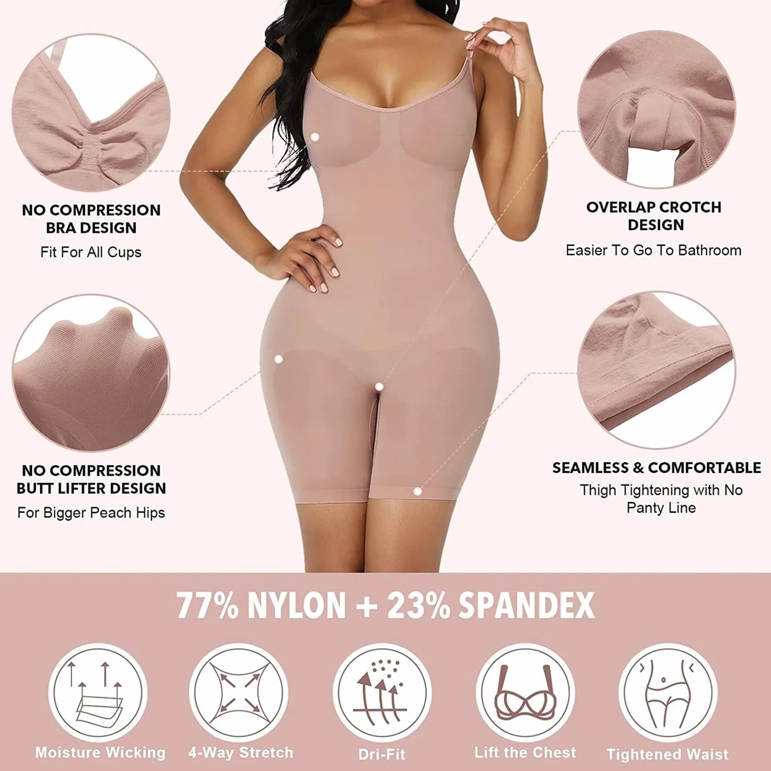 Ronronner Body modelujące kobiety modelujące brzuch kontrola ciała Shaper Body Shaper Niewidoczna poporodowa Shaper Brzuch Podnoszenie pośladków Trener Body