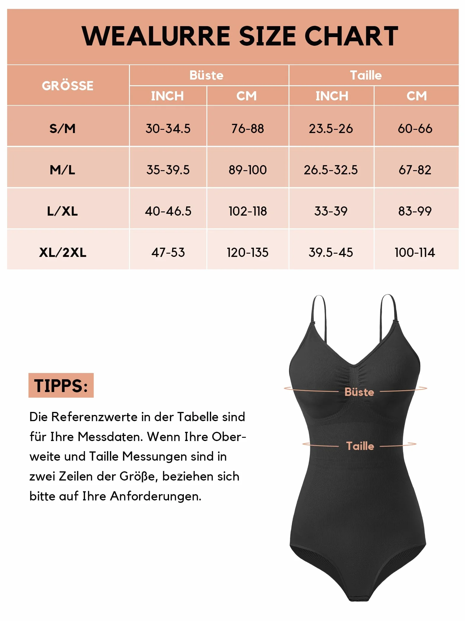 Wealurre Shapewear damskie body modelujące, efektywne wyszczuplające brzuch, mocne body, modelujące body damskie