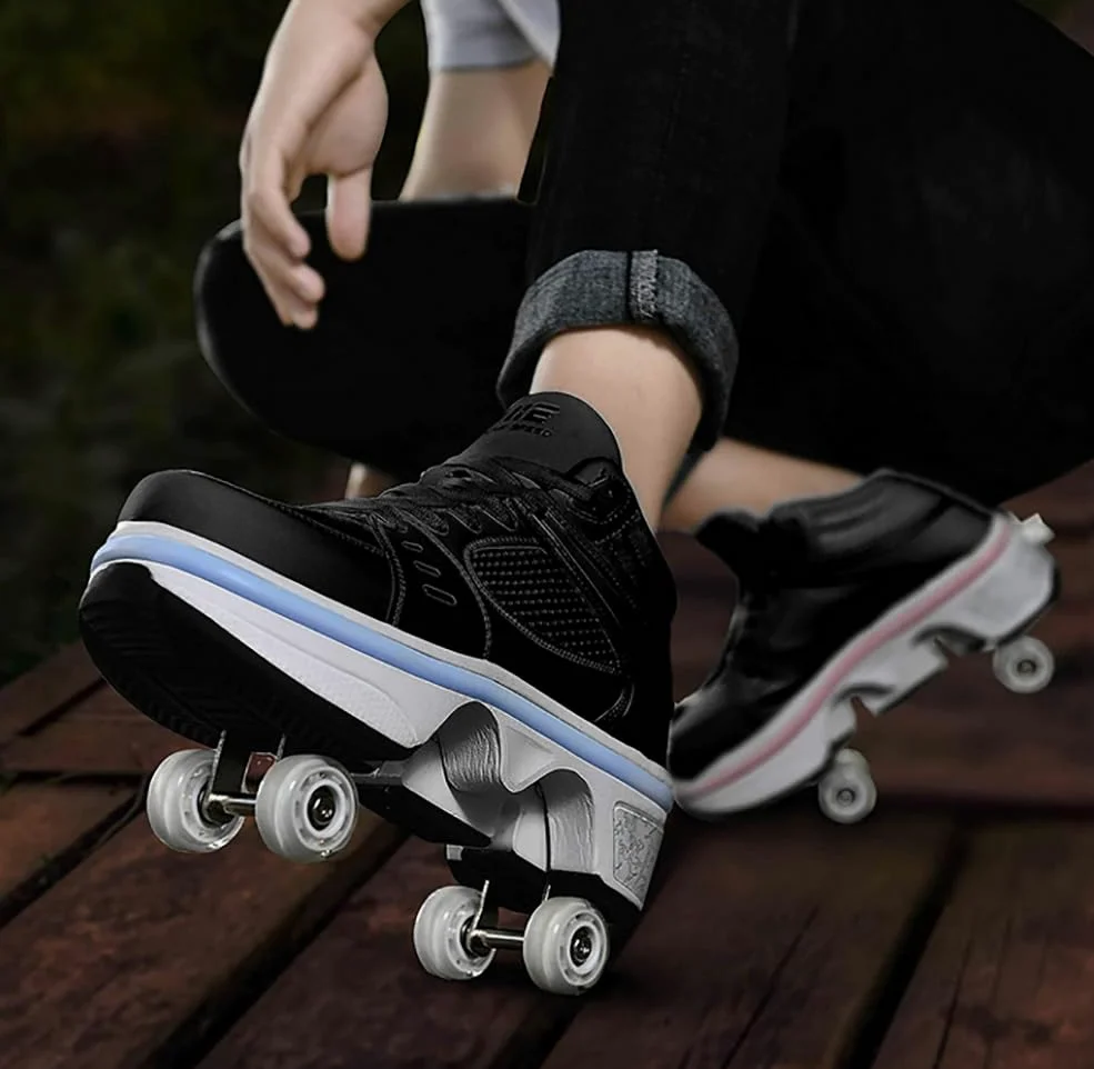 Buty na kółkach dla dzieci i dziewczynek, wielofunkcyjne, z podświetlanymi diodami LED