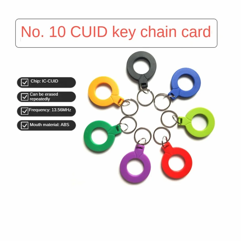 10 sztuk 13,56 MHz CUID Edytowalny uchwyt na klucze CUID MF S50 1K IC Brelok Token Etykiety NFC Klon Kopia Blok 0 UID Możliwość zapisania