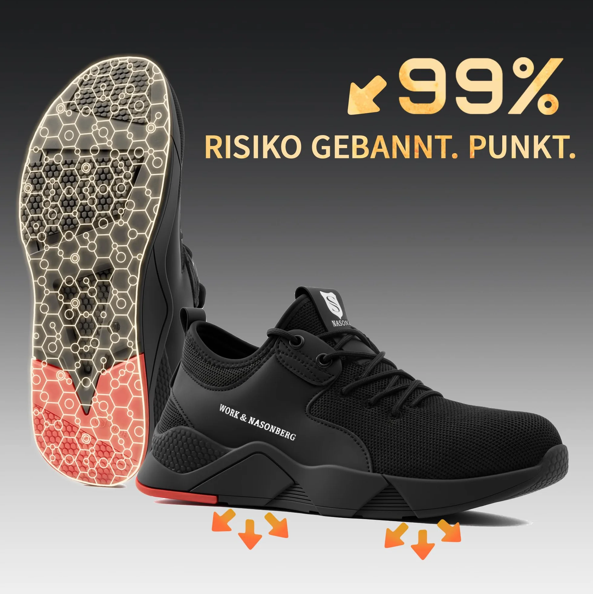 Męskie buty ochronne, lekkie, damskie, oddychające, ze stalowym noskiem, rozmiar 36-48 EU