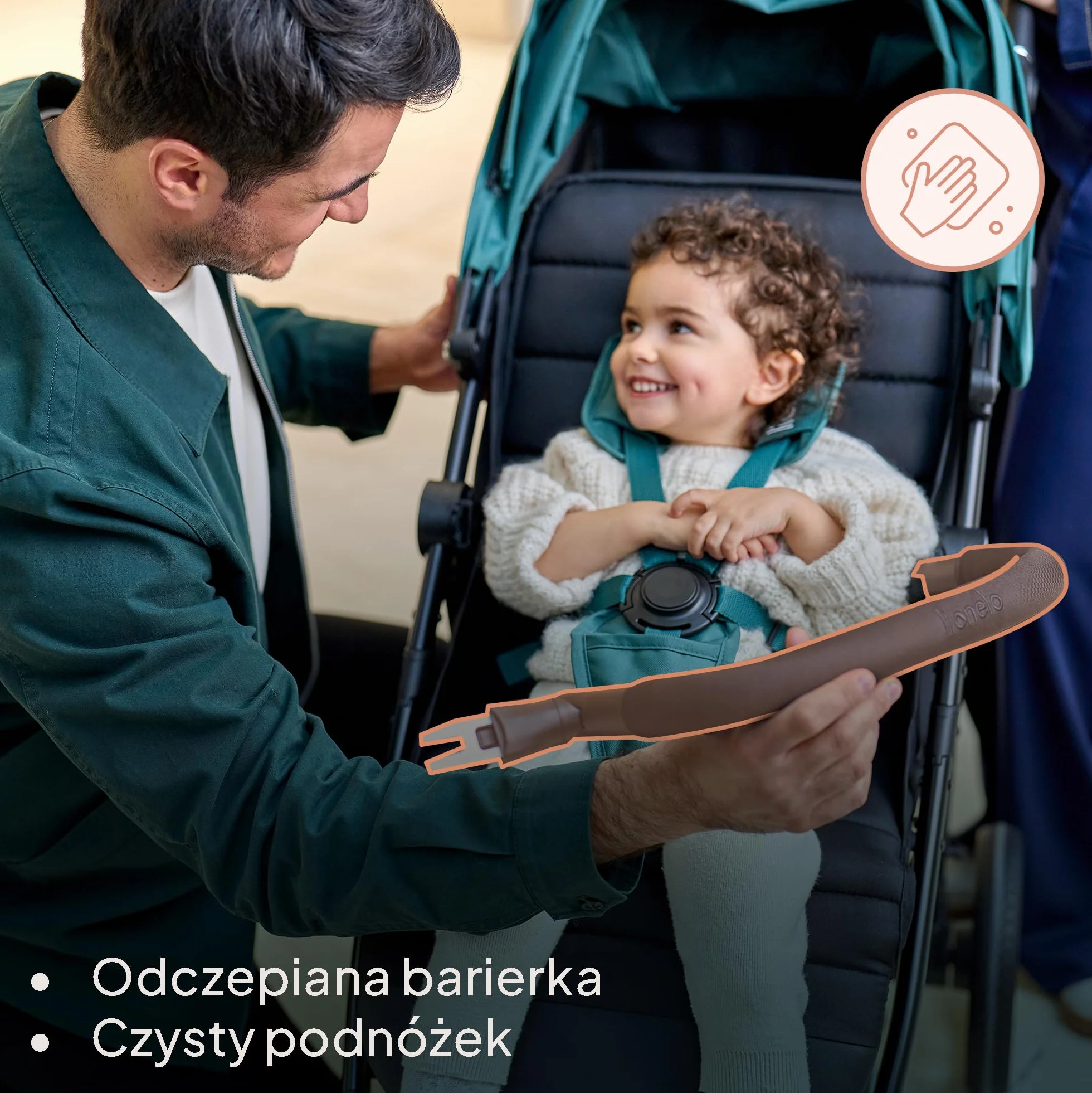 LIONELO MIRA Wózek dziecięcy do 22 kg, od 6 m do 4 lat, kółka obrotowe o 360°, całkowita amortyzacja, regulowany oparcie i podnóżek, XXL, UPF50, duży kosz do 3 kg (różowy)