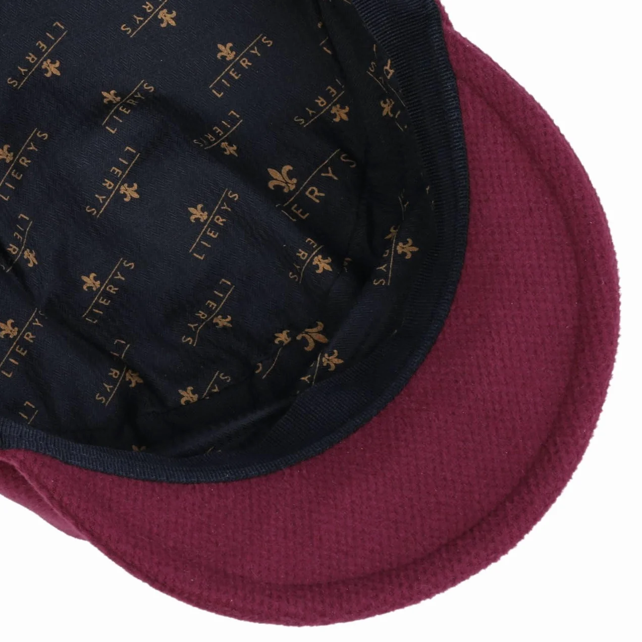 LIERYS Silby czapka balonowa z kaszmirem, czapka z daszkiem, czapka Newsboy Cap damska – Made in Italy, parasol, na jesień, zimę, jesień, zimę, jeden rozmiar, bordowa