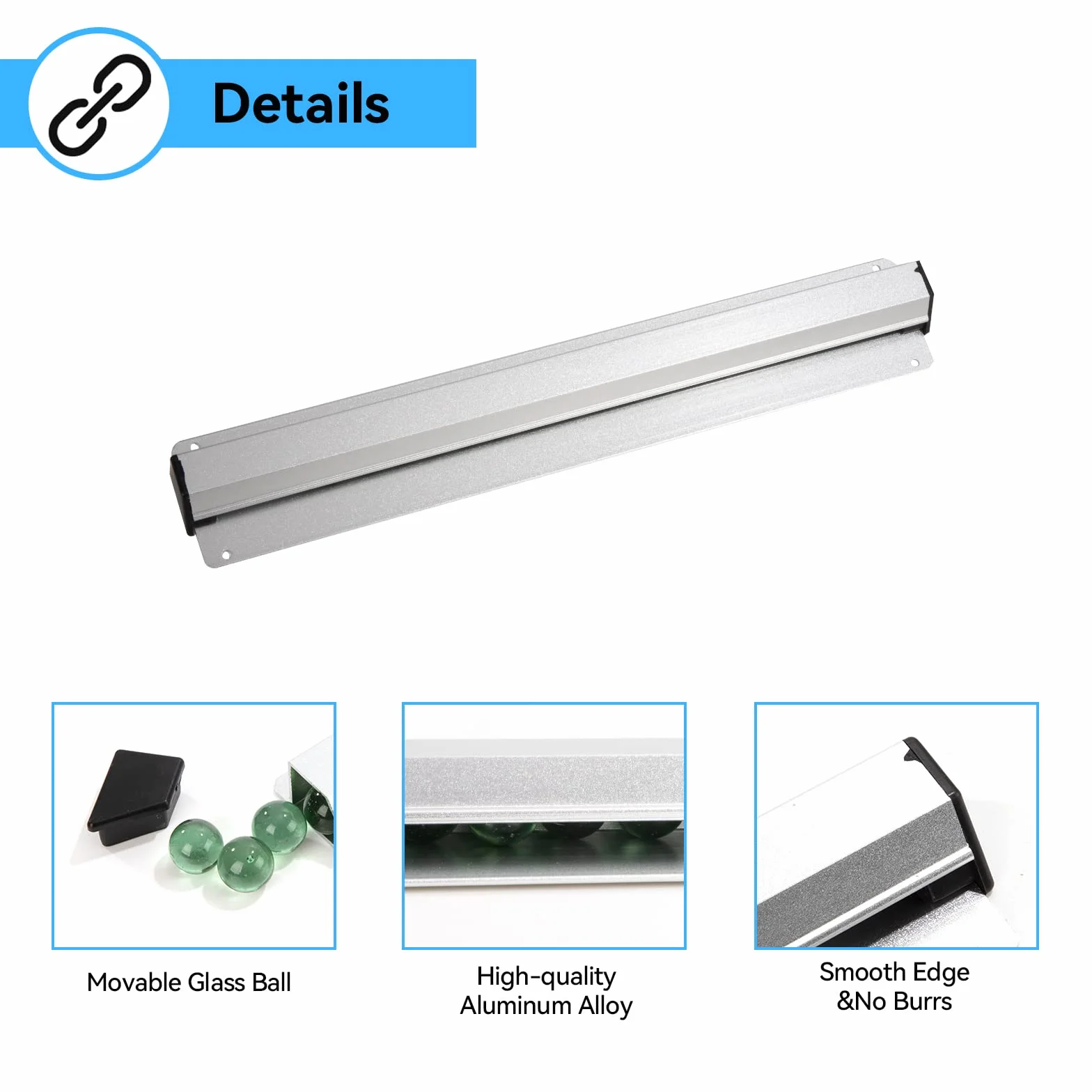 Uchwyt na bony, do gastronomii, samoprzylepny, ze stopu aluminium, do kuchni, baru, biura, na zamówienia, 35 cm