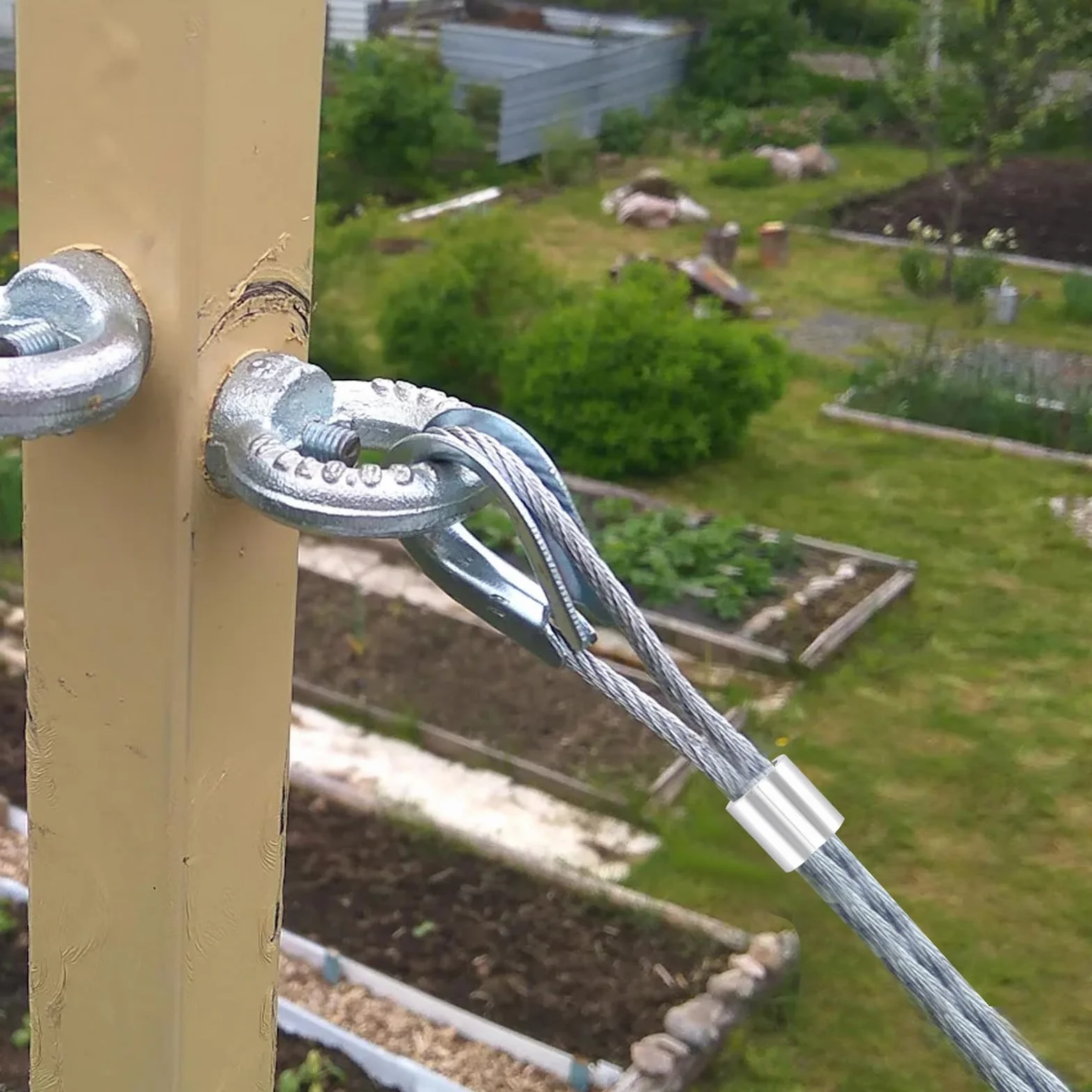 Cobee 100 jednostek, aluminiowe tuleje zaciskowe, 2 mm aluminiowe pierścienie zaciskowe do lin i kabli stalowych o średnicy 2 mm.