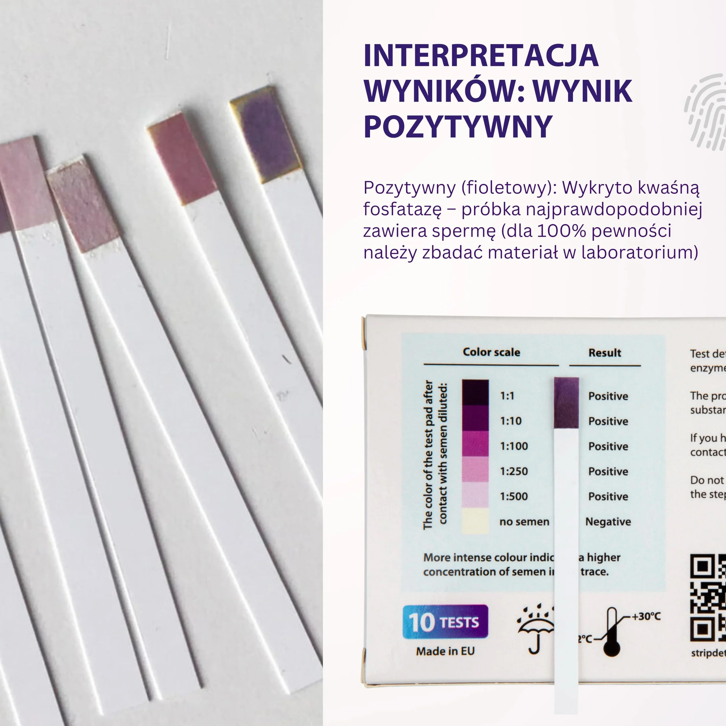 Test wykrywający nasienie Strip Detective - Test Zdrady 10szt w opakowaniu