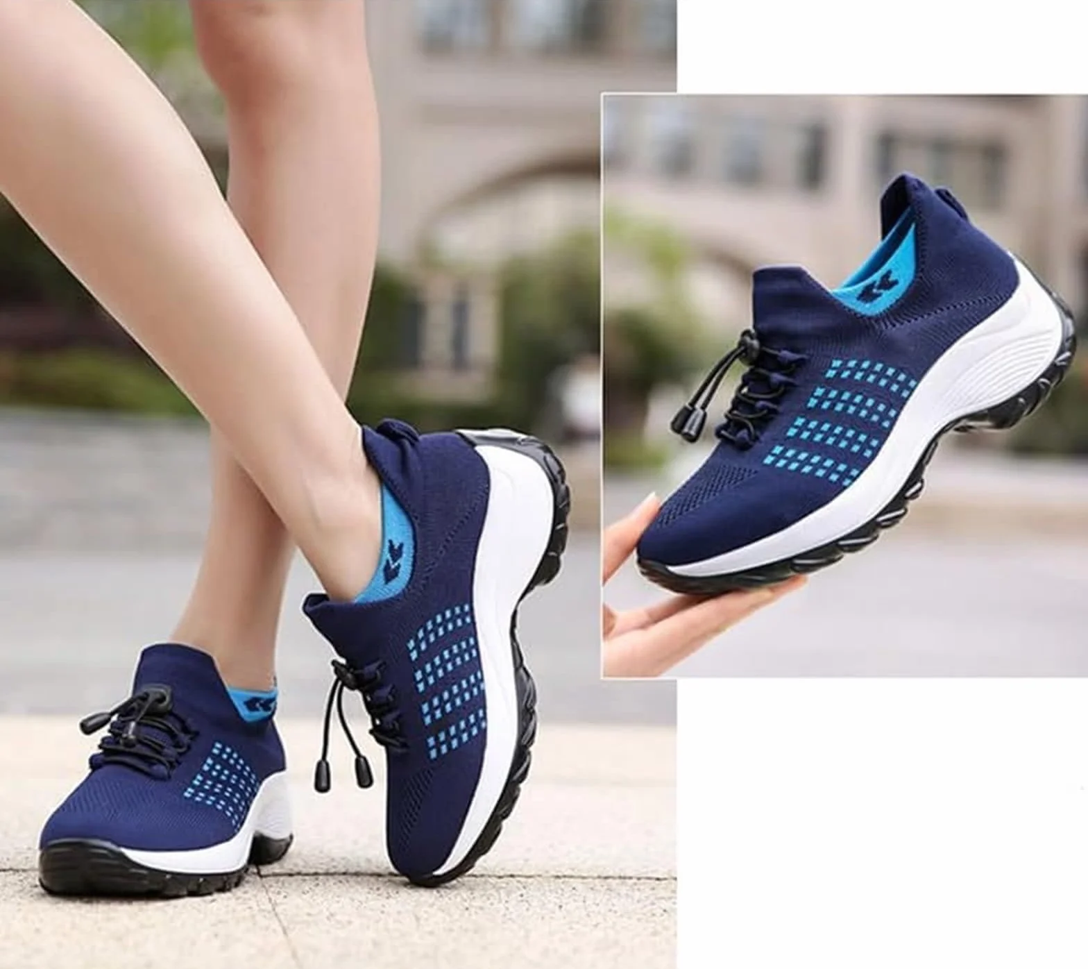 Vimlo Orthofit – ortopedyczne buty dla kobiet, ultra wygodne, oddychające tenisówki z siateczki, ortopedyczne buty trekkingowe wsuwane dla kobiet